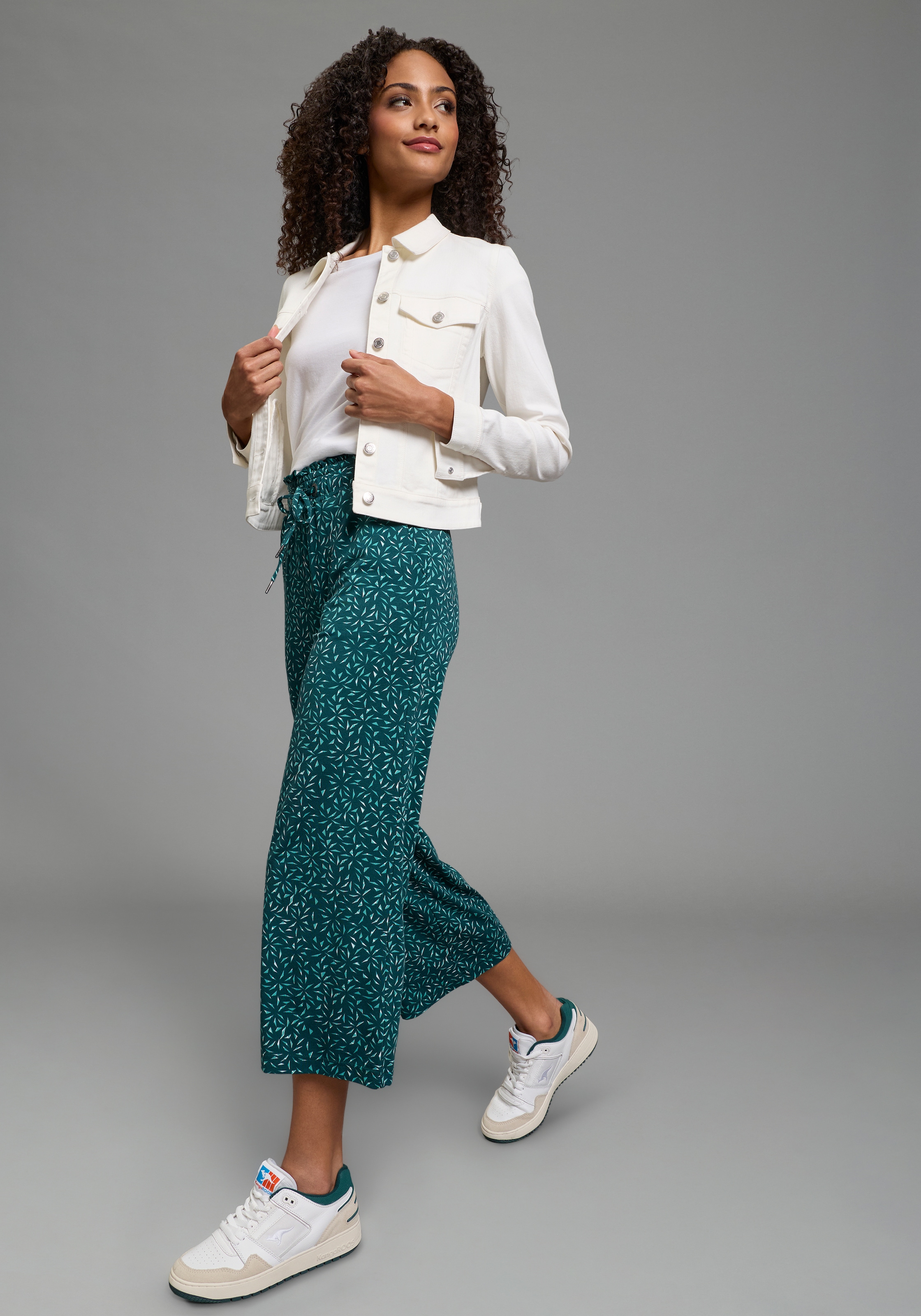 KangaROOS Culotte  weite Jerseyhose, mit Eingrifftaschen, mit Bindeband am Bund