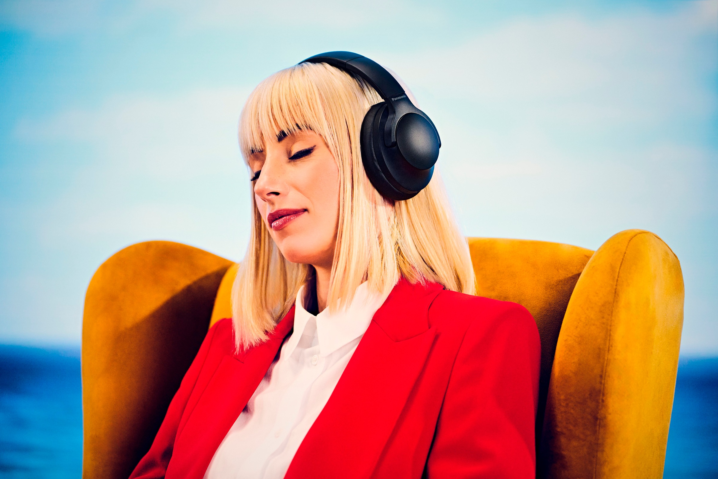 Panasonic Bluetooth-Kopfhörer »RB-HX330B«, A2DP Bluetooth-AVRCP Bluetooth-HFP-Bluetooth, Active Noise Cancelling (ANC)-Freisprechfunktion-Multi-Point-Verbindung-Sprachsteuerung-kompatibel mit Siri
