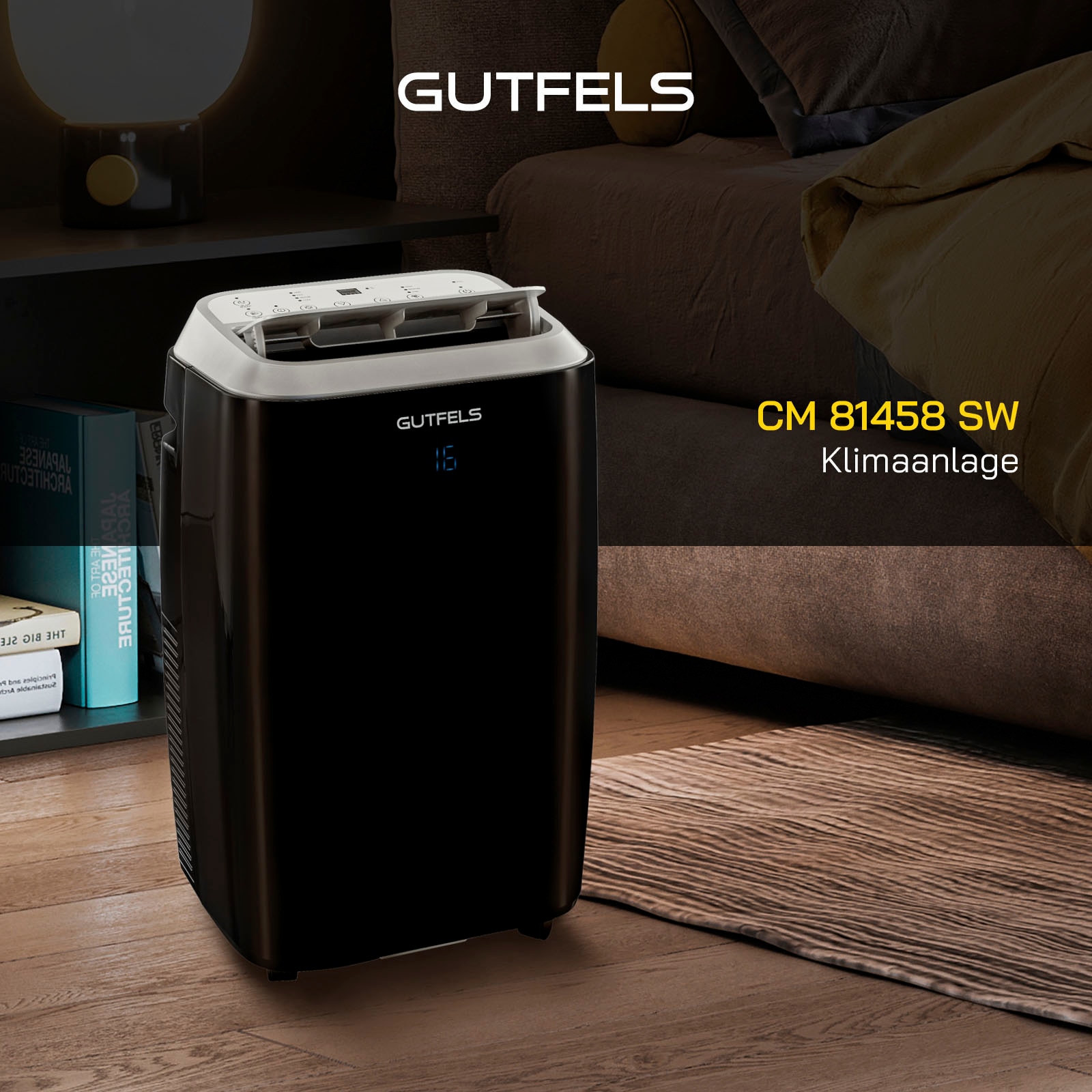 Gutfels 4-in-1-Klimagerät »CM 81458 sw«, Luftkühlung - Entfeuchtung - Heizen, geeignet für 45 m² Räume