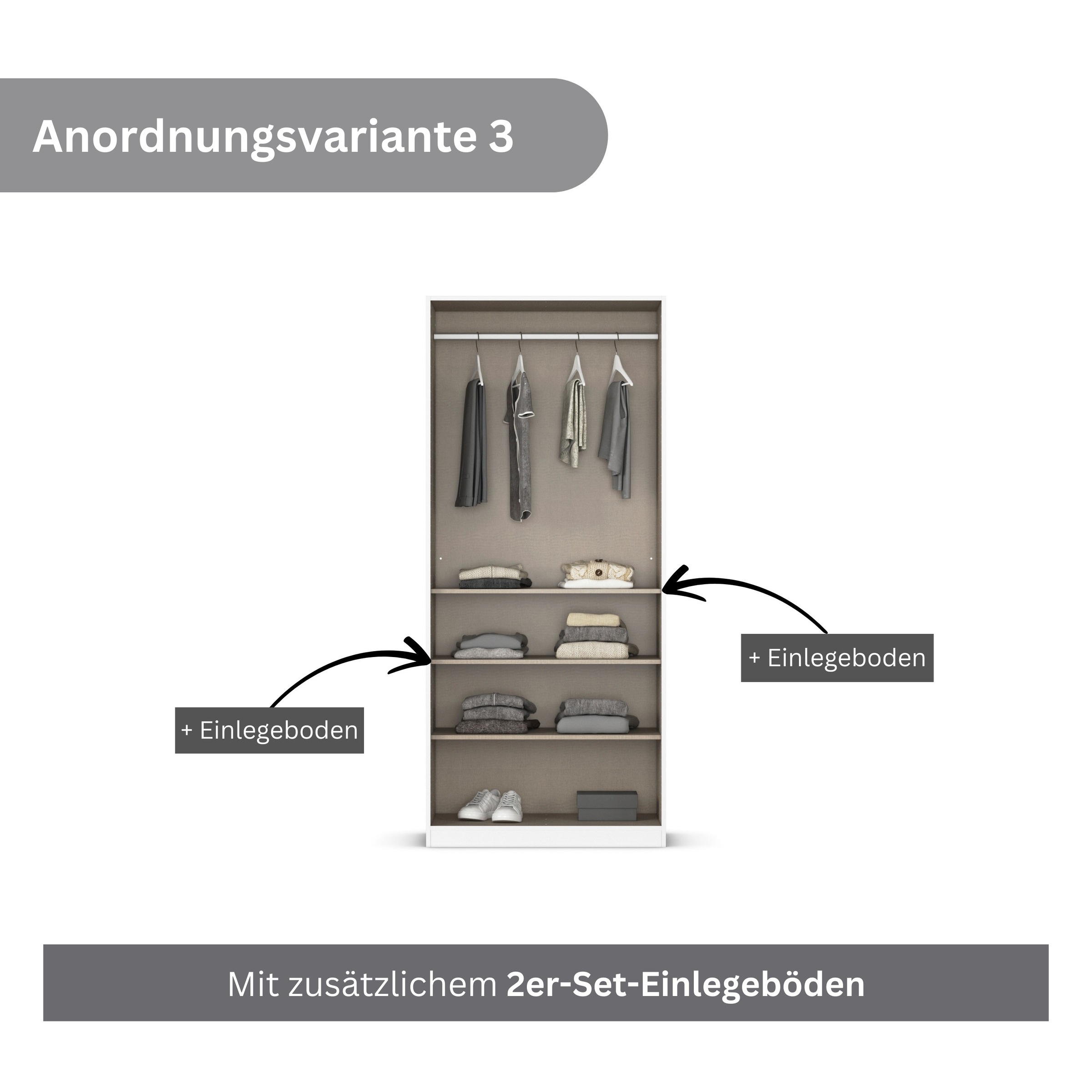 rauch Drehtürenschrank »Kleiderschrank Kleiderschränke Schrank Garderobe AGORDO mit Glasfront«, (in zwei Griff-Farben, Breiten 91-360 cm), durchdachte Innenausstattung, in 7 Breiten und 2 Höhen MADE IN GERMANY