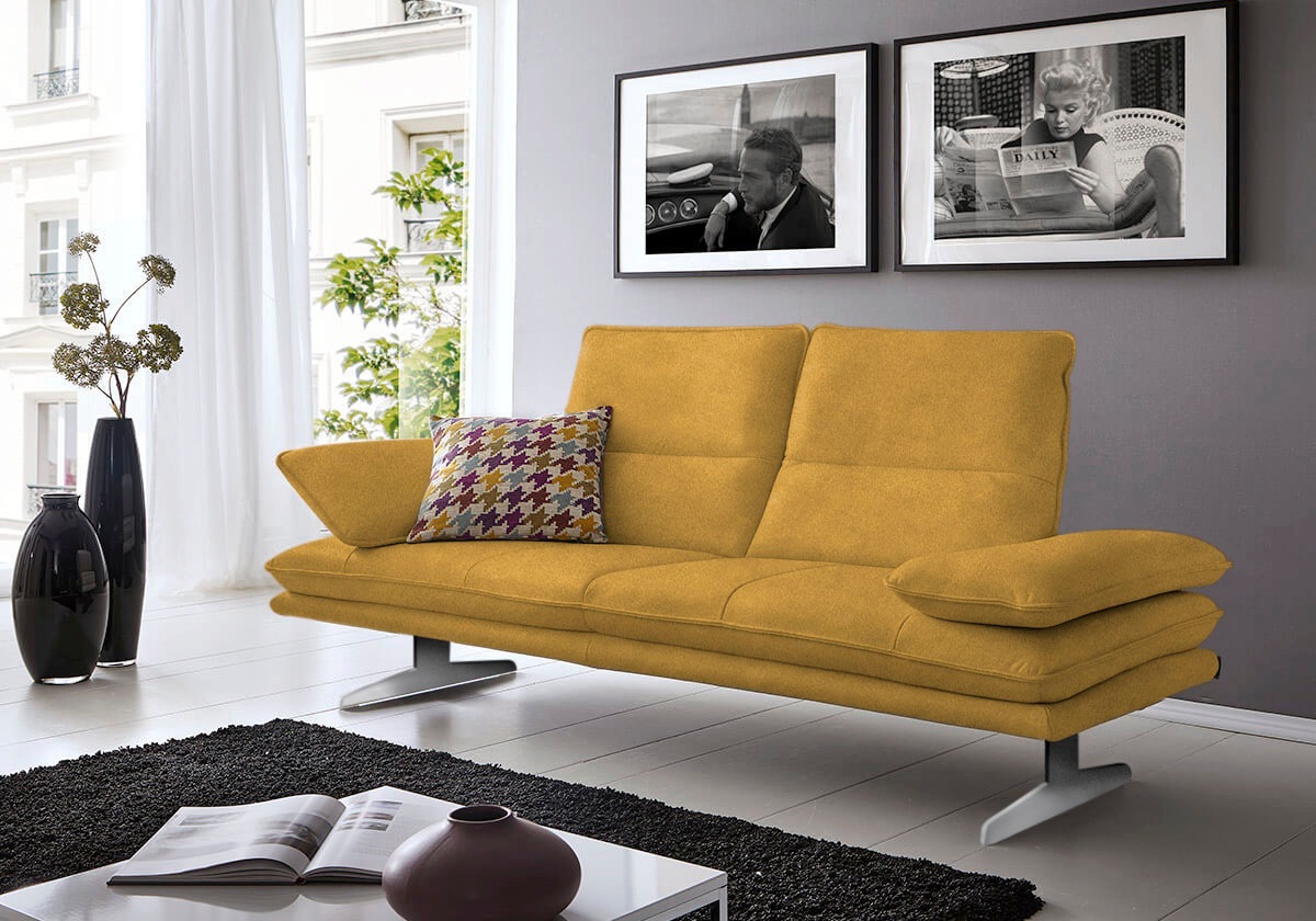 W.SCHILLIG 2-Sitzer »broadway, Designsofa mit tollem Sitzkomfort«, Sitztiefenverstellung, Kopfteil- & Seitenteilverstellung, Breite 216cm