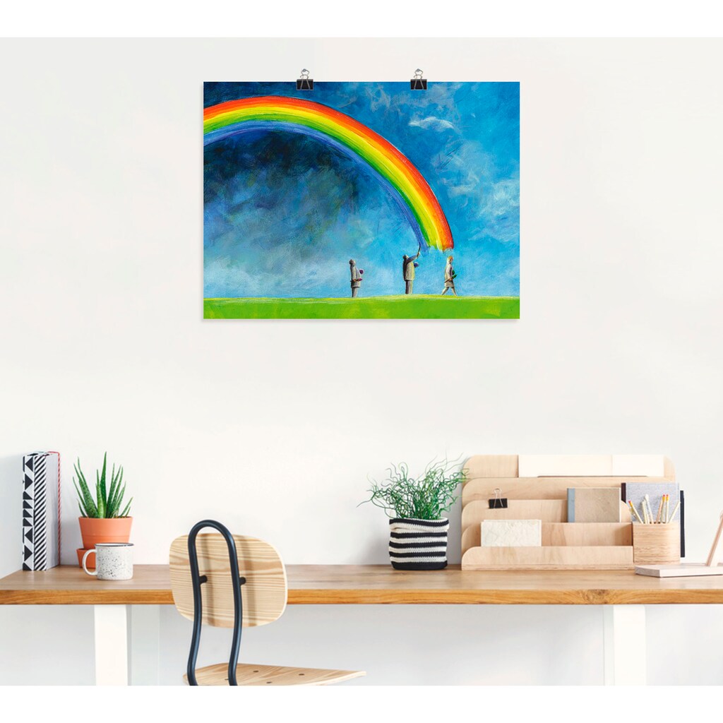 Artland Poster »Regenbogen malen«, Gruppen & Familien, (1 St.)