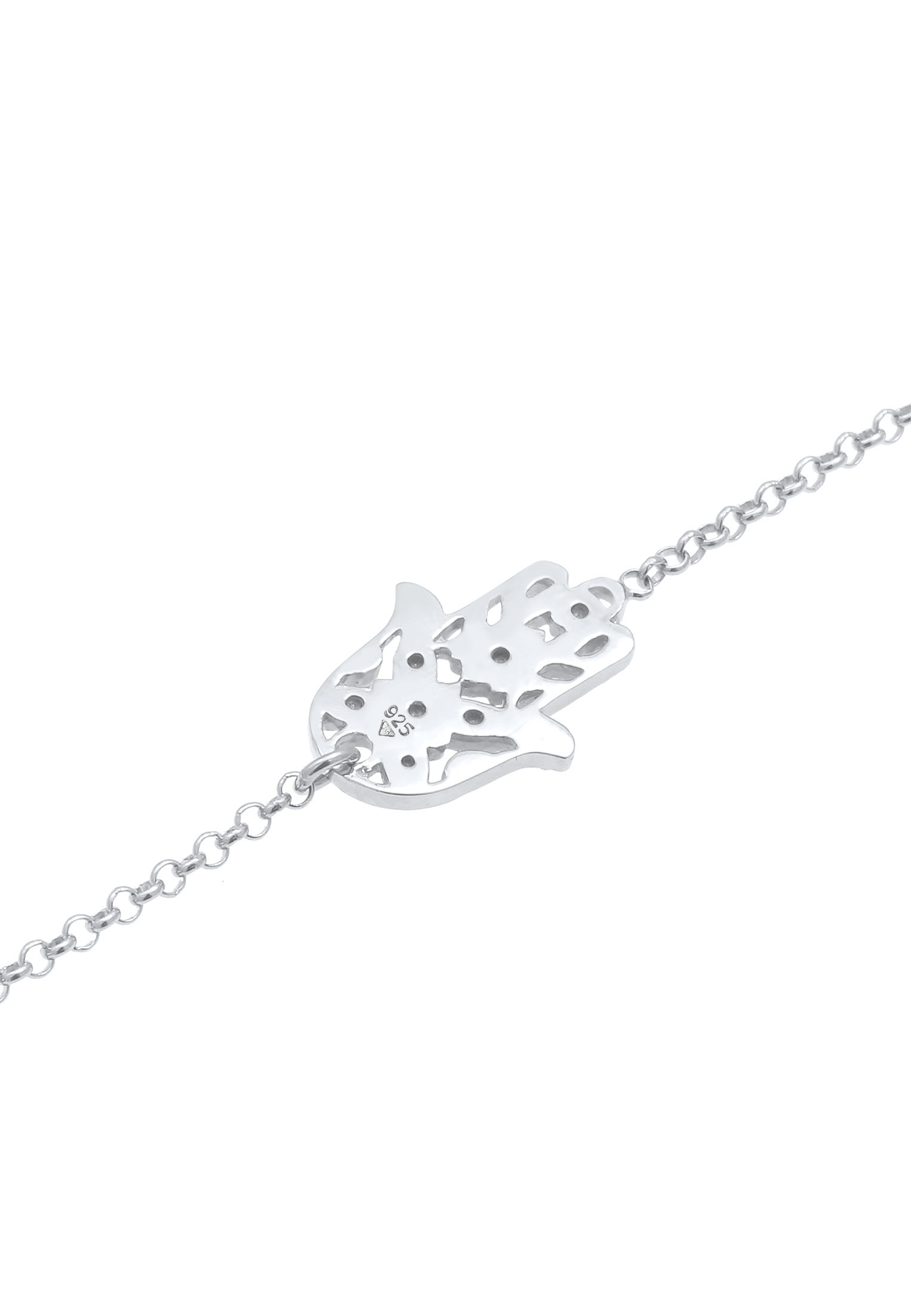 Elli Armkette »Armband Hamsa Fatimas Hand 925 Silber, mit Kristallen von Swarovski®«