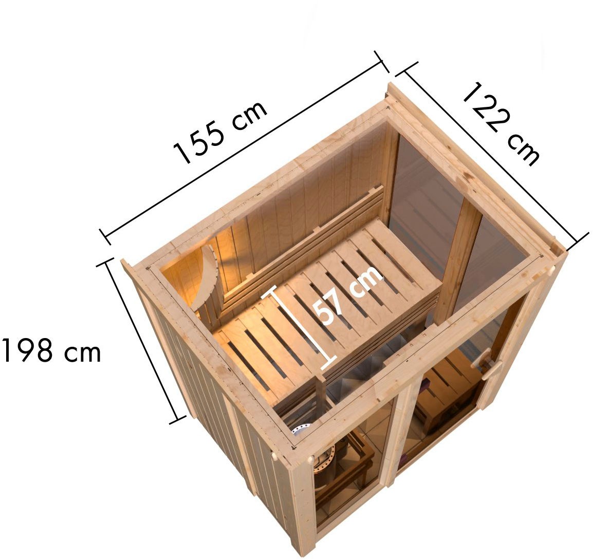 Karibu Sauna »Vivi 1« Set, 