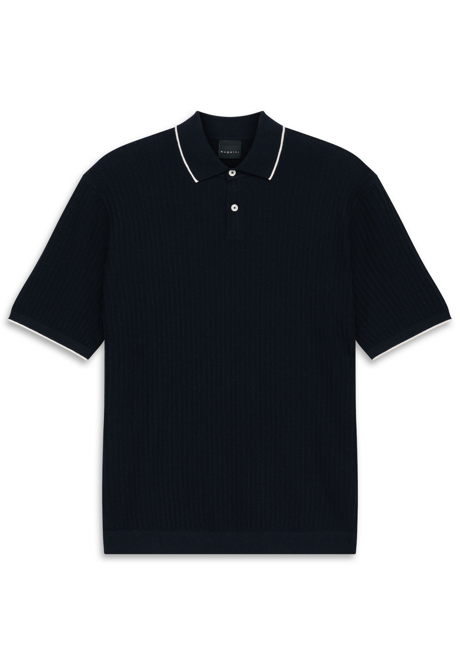 bugatti Poloshirt »kurzarm« gestrickt in Regular Fit