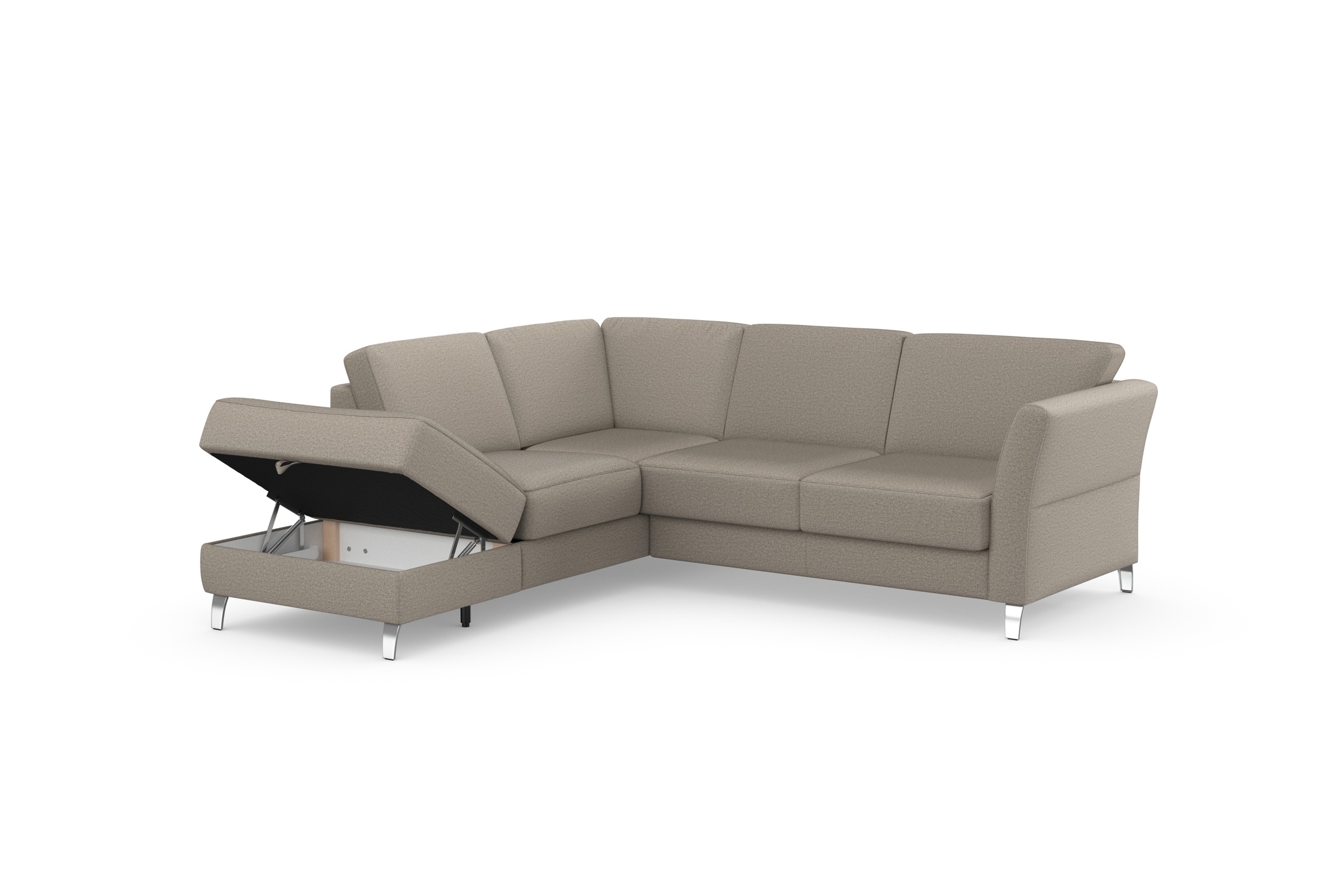 sit&more Ecksofa »Visby L-Form«, Wahlweise mit Bettfunktion und Stauraum, frei im Raum stellbar