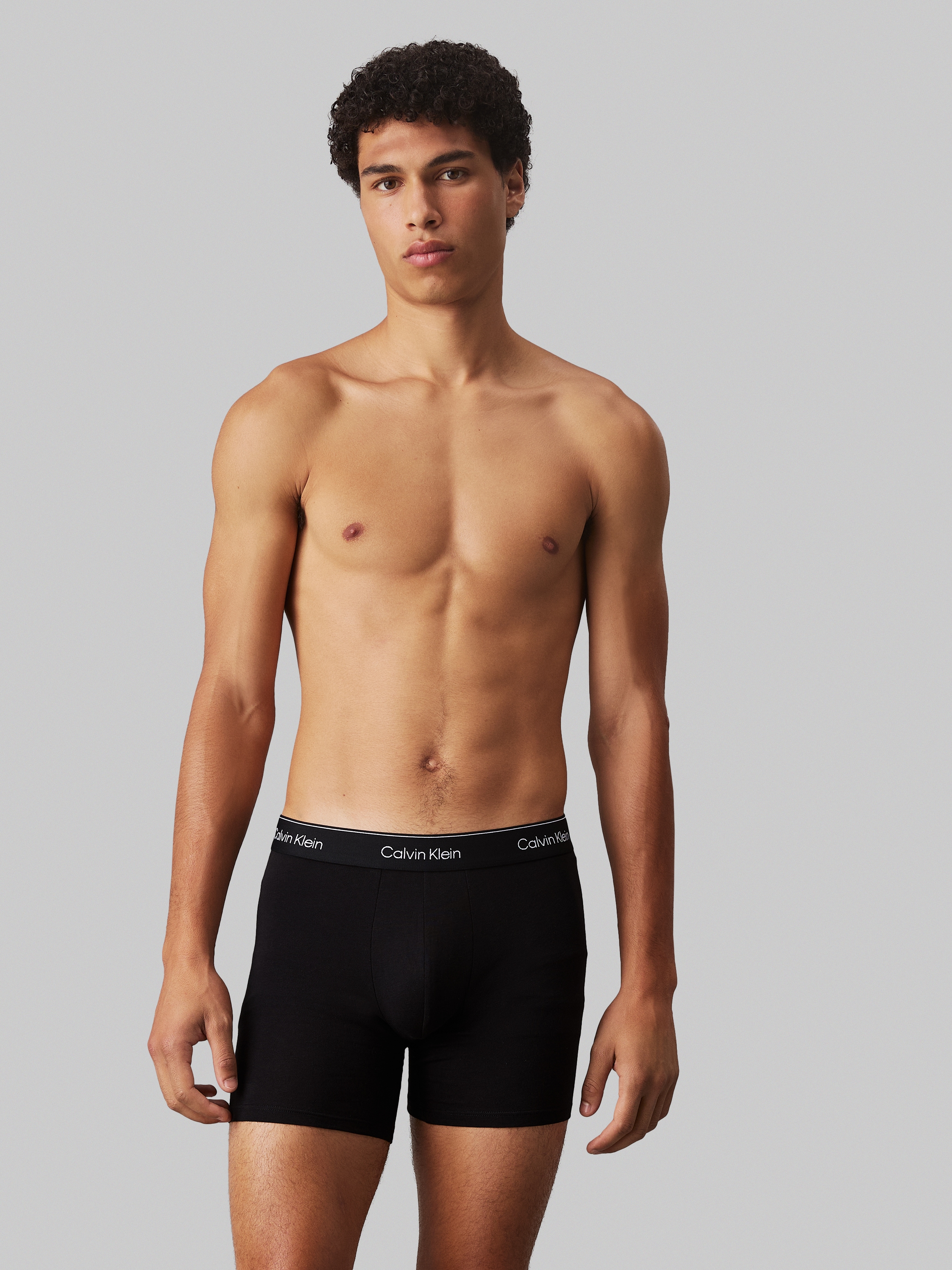 Calvin Klein Underwear Boxer »BOXER BRIEF 3PK«, (Packung, 3 St.), mit längerem Bein, Logo-Elastikbund (3 Stück)