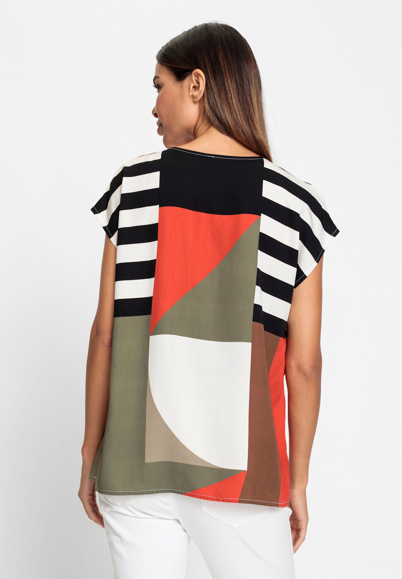 heine Schlupfbluse »Druckbluse Druckbluse mit V-Ausschnitt«
