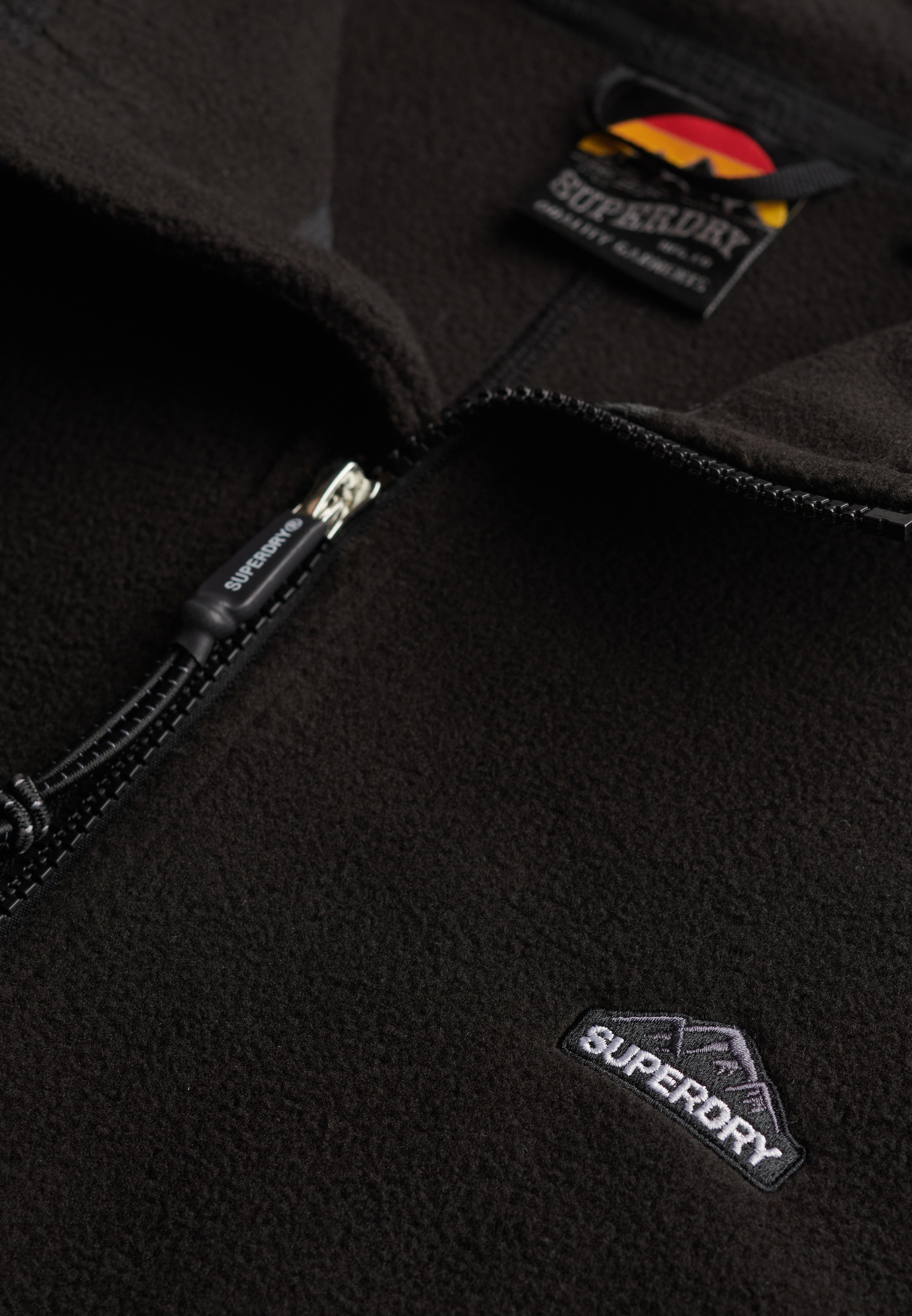 Superdry Fleecejacke »POLAR FLEECE FULL ZIP«, mit Kapuze