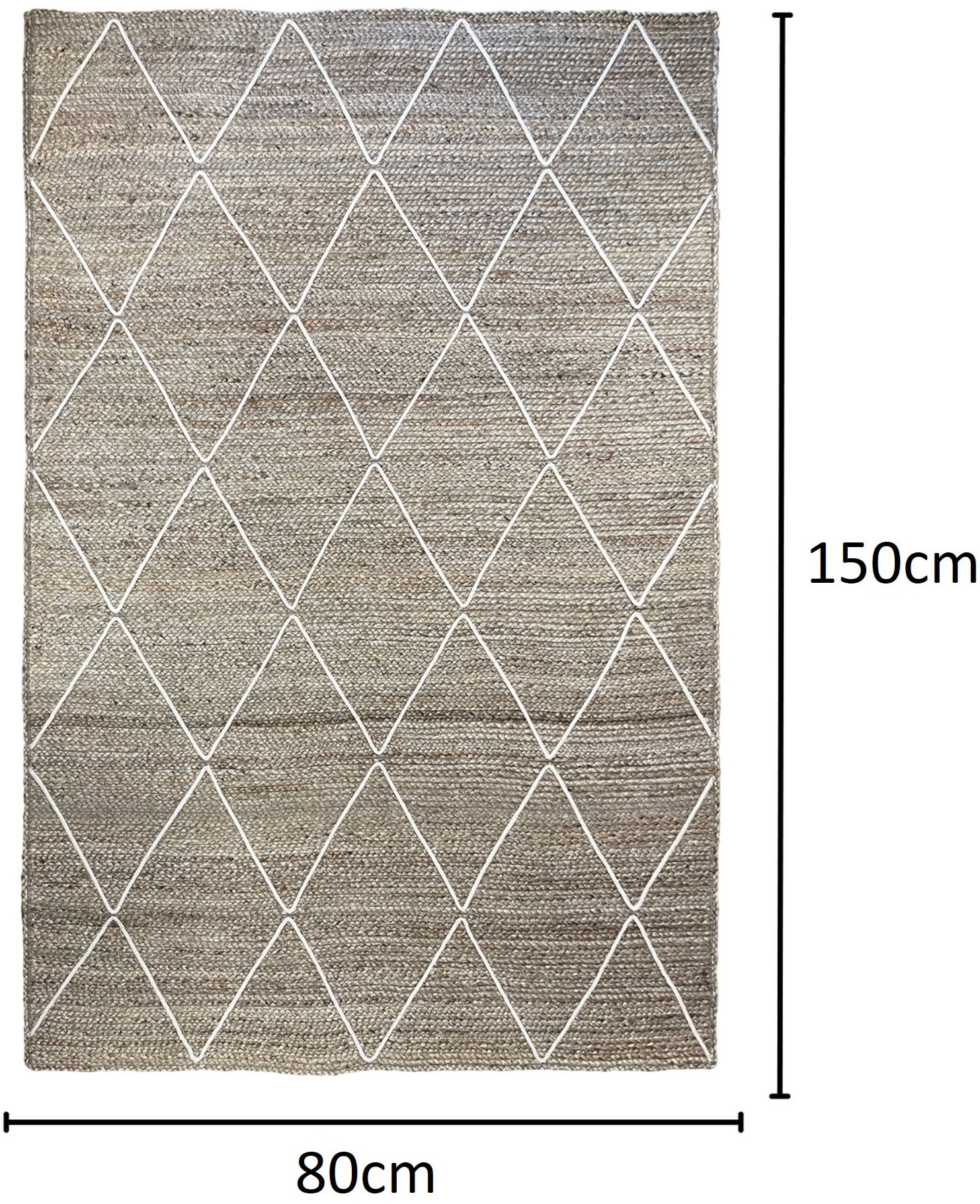 Myflair Möbel & Accessoires Teppich »Juna Essence«, rechteckig, 10 mm Höhe, Juteteppich, handgeflochten, meliert, Rauten Muster, auch als Läufer