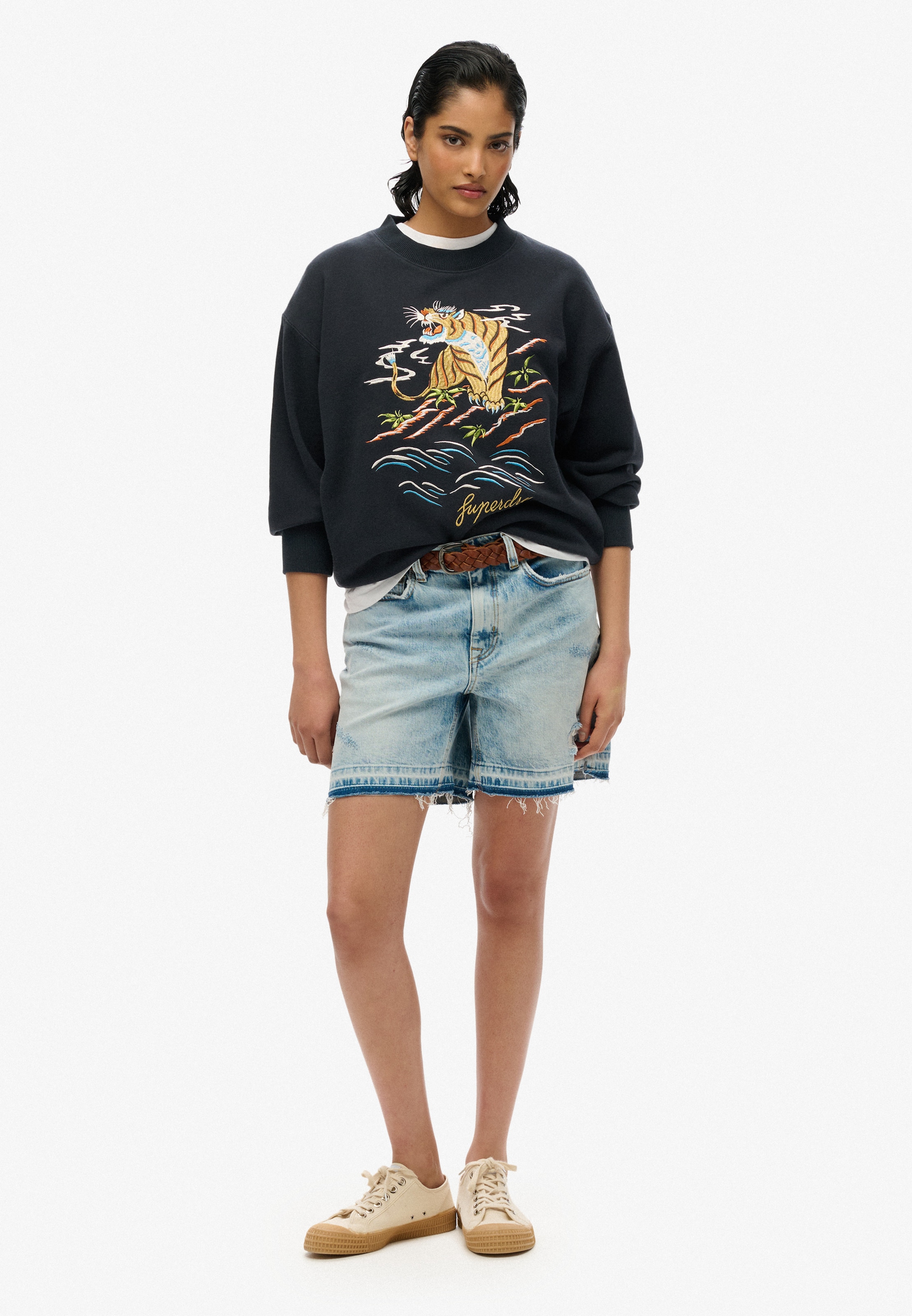 Superdry Sweatshirt »SUIKA EMBROIDERED LOOSE CREW«