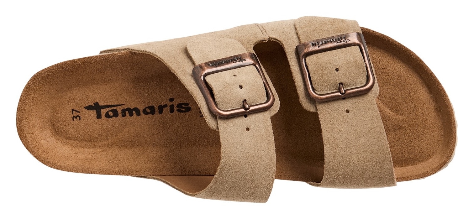 Tamaris Pantolette  Hausschuh, Schlappen mit zwei verstellbaren Schnallen