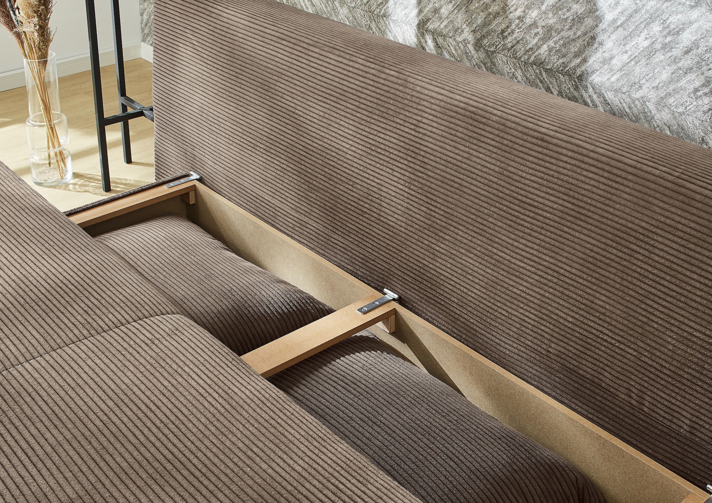 Jockenhöfer Gruppe Schlafsofa »Maestro, B: 203 cm, Liegefl. 161x200 cm, Dauerschläfer« mit Bettfunktion & Bettkasten, Tonnentaschenfederkern