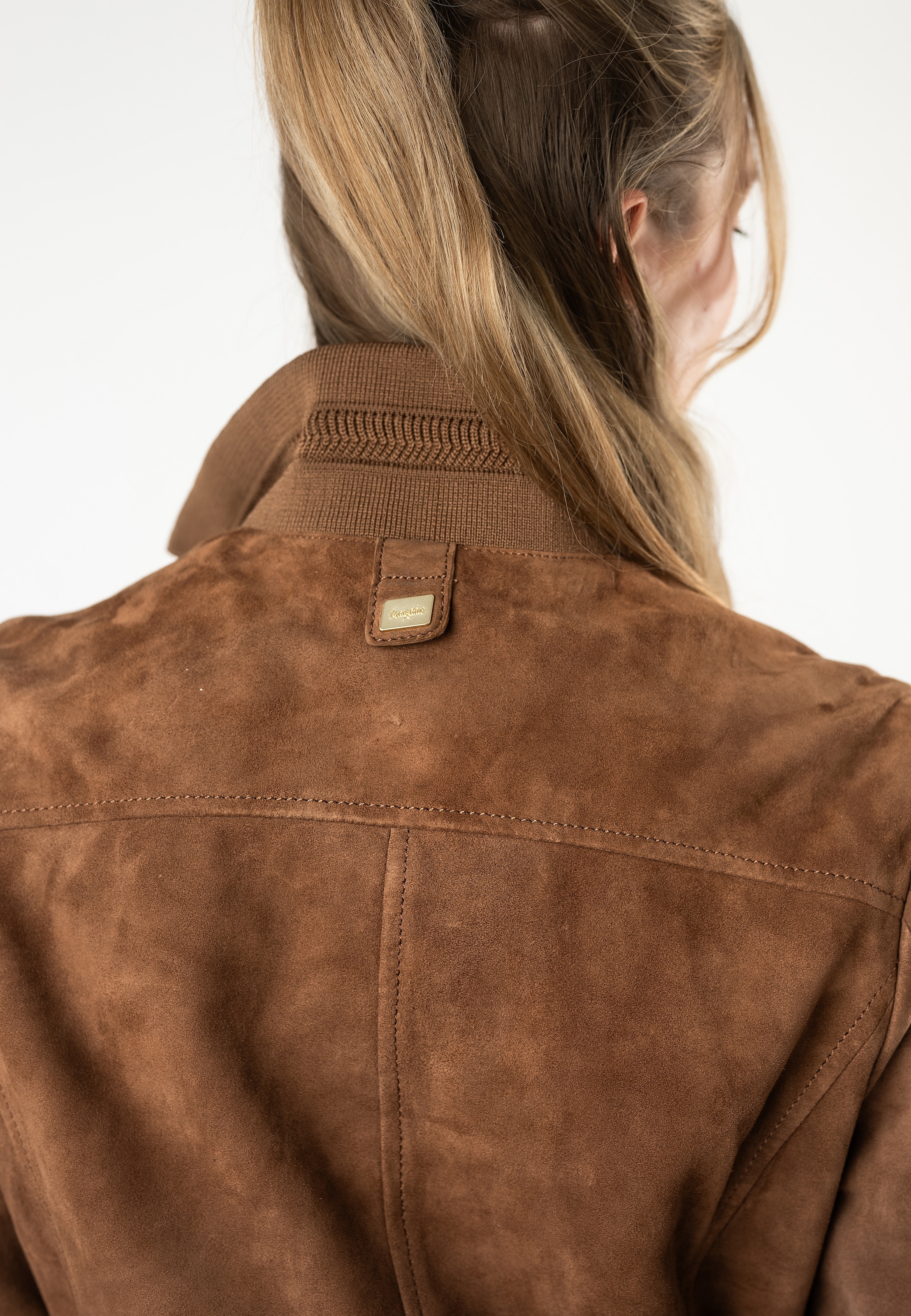 Mauritius Lederjacke »MWDarija« mit geripptem Stehkragen, Wildleder