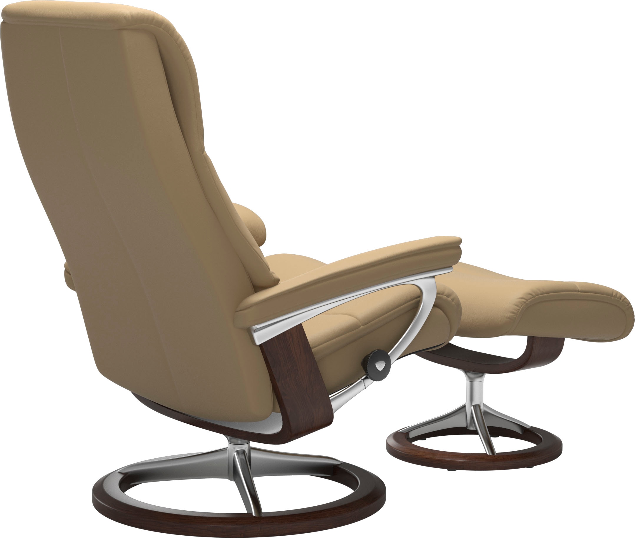 Stressless® Relaxsessel »View« Set, Relaxsessel mit Hocker,  mit Signature Base, Größe S,Gestell Braun