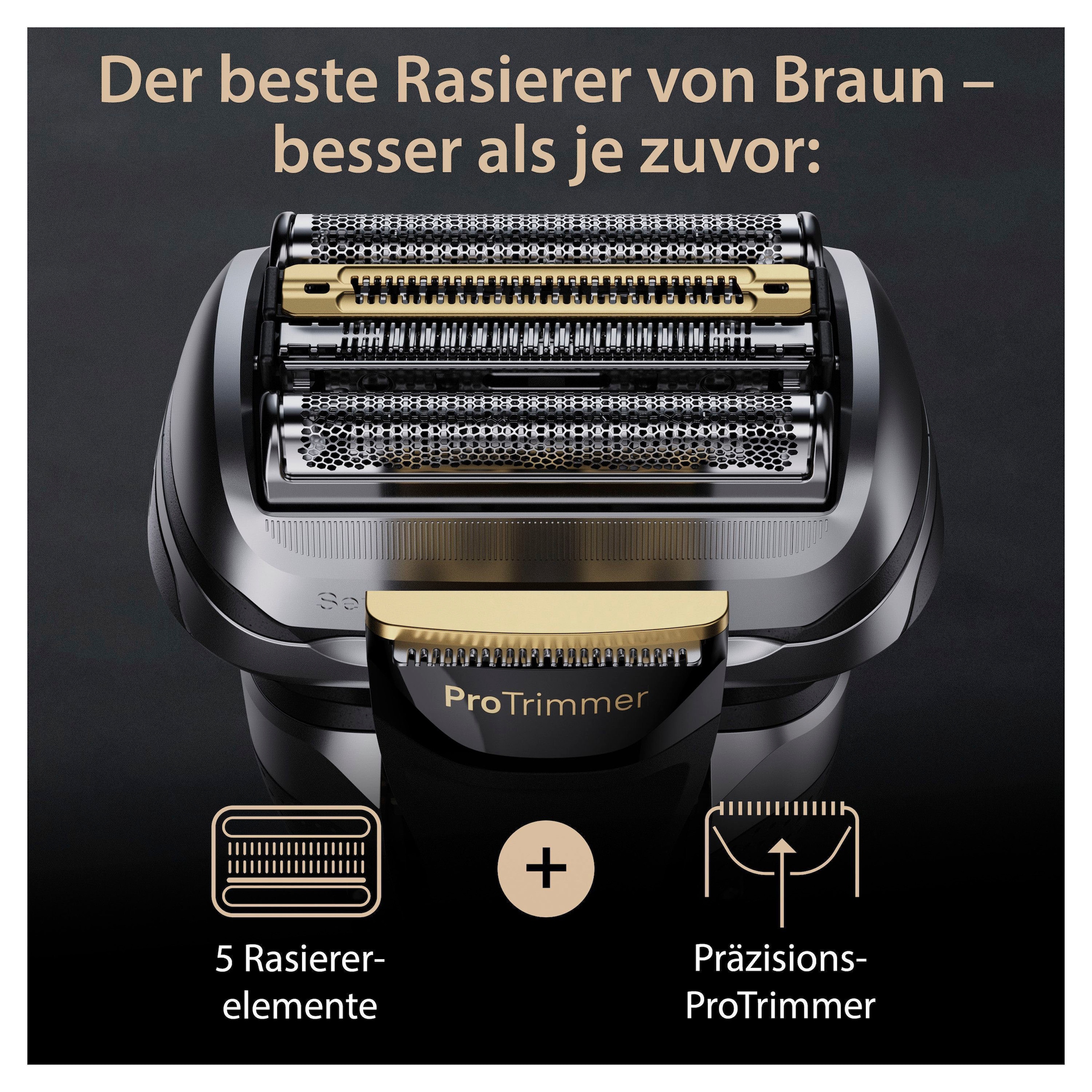 Braun Elektrorasierer bei ProTrimmer »Series 9 Precision Pro+ OTTO 9567cc«, Reinigungsstation