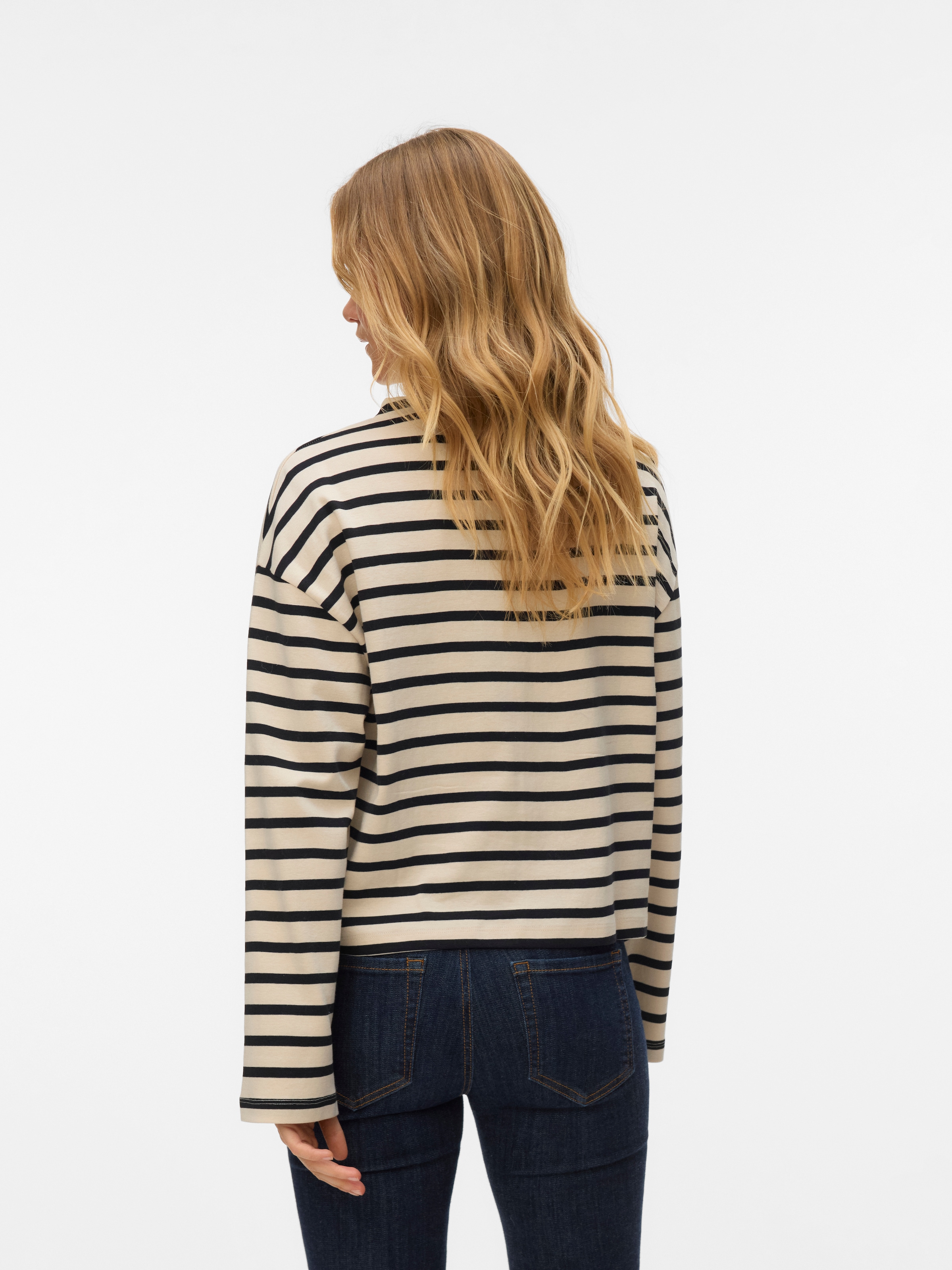 Vero Moda Langarmshirt »VMURENA LS OVERSIZED FUNNEL NECK TOP JRS« mit Trompetenärmeln