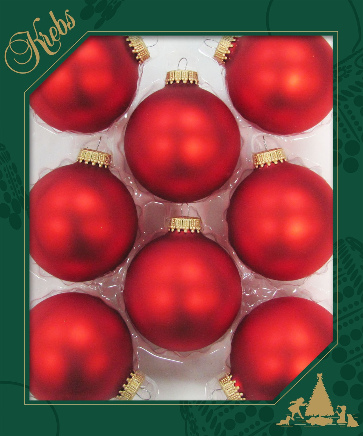 Krebs Glas Lauscha Weihnachtsbaumkugel »CBK70213, Weihnachtsdeko rot, Christbaumschmuck, Christbaumkugeln...