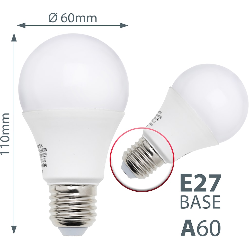 B.K.Licht LED-Leuchtmittel, E27, 5 St., Warmweiß