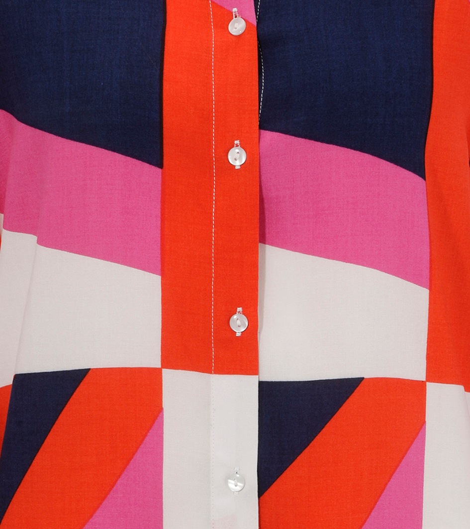 Aniston SELECTED Hemdbluse, mit grafischem Muster in knalligen Farben