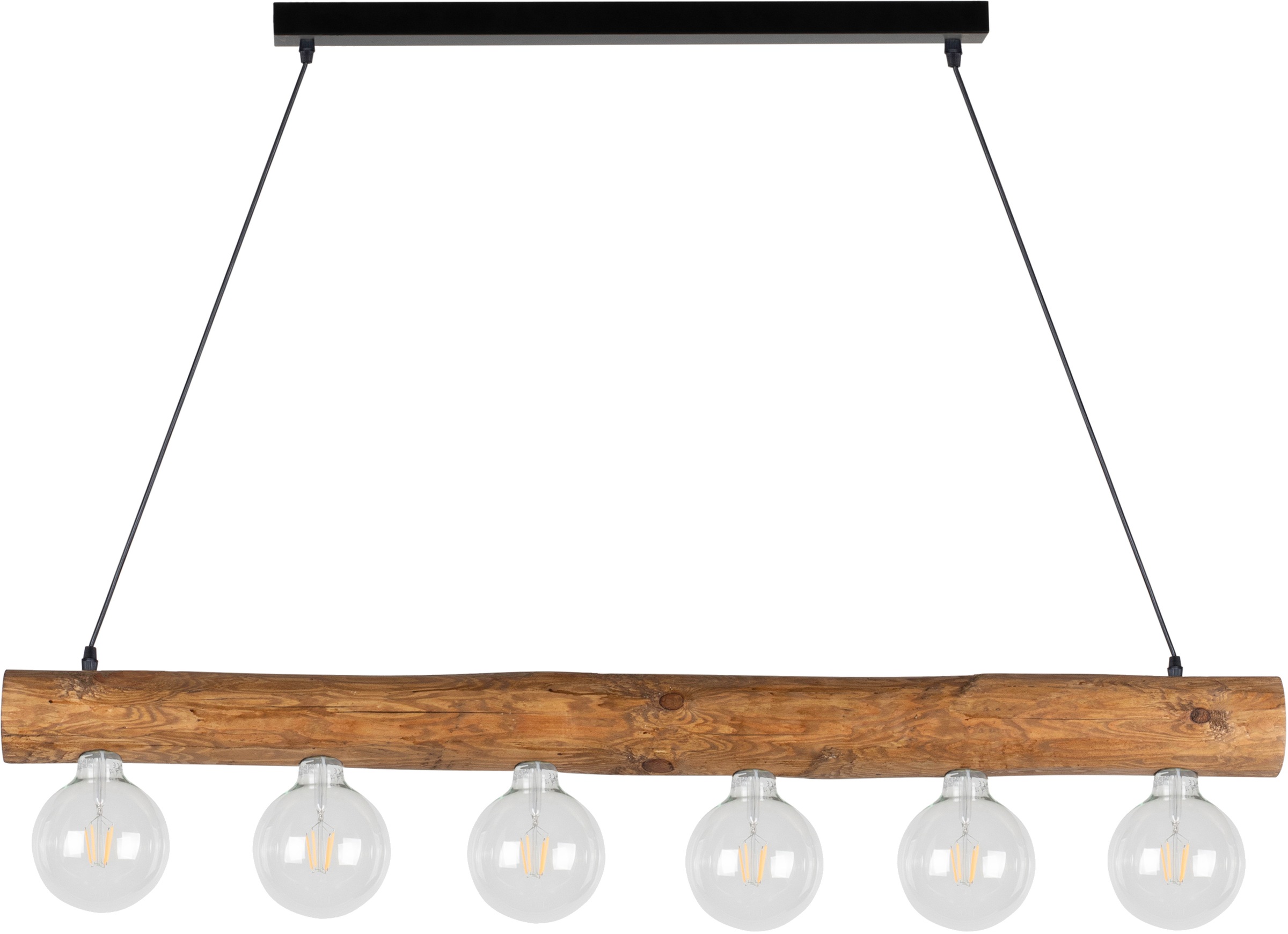 SPOT Light Pendelleuchte »TRABO SIMPLE«, E27, Hängeleuchte, Holzbalken aus massivem Kiefernholz Ø 8-12 cm, Passende LM E27/exklusive, Made in Europe