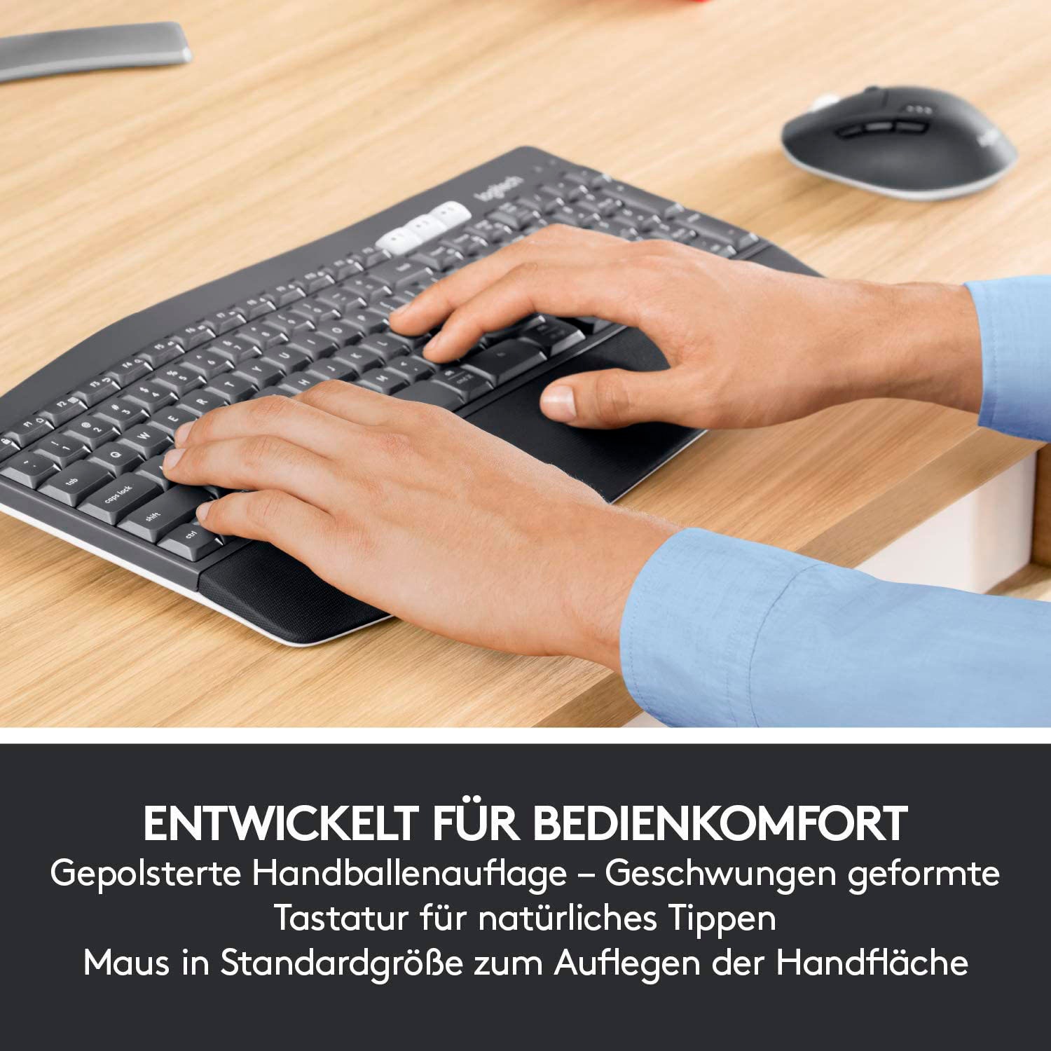 Logitech Tastatur »Wireless Performance Combo MK850 - DE-Layout«, (Ziffernblock)
