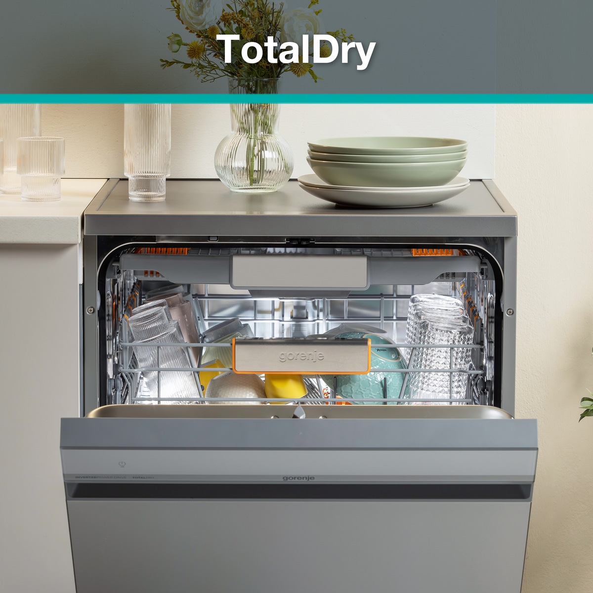 GORENJE teilintegrierbarer Geschirrspüler »GI673A92X« 9,4 l 16 Maßgedecke TotalDry - auto. Türöffnung