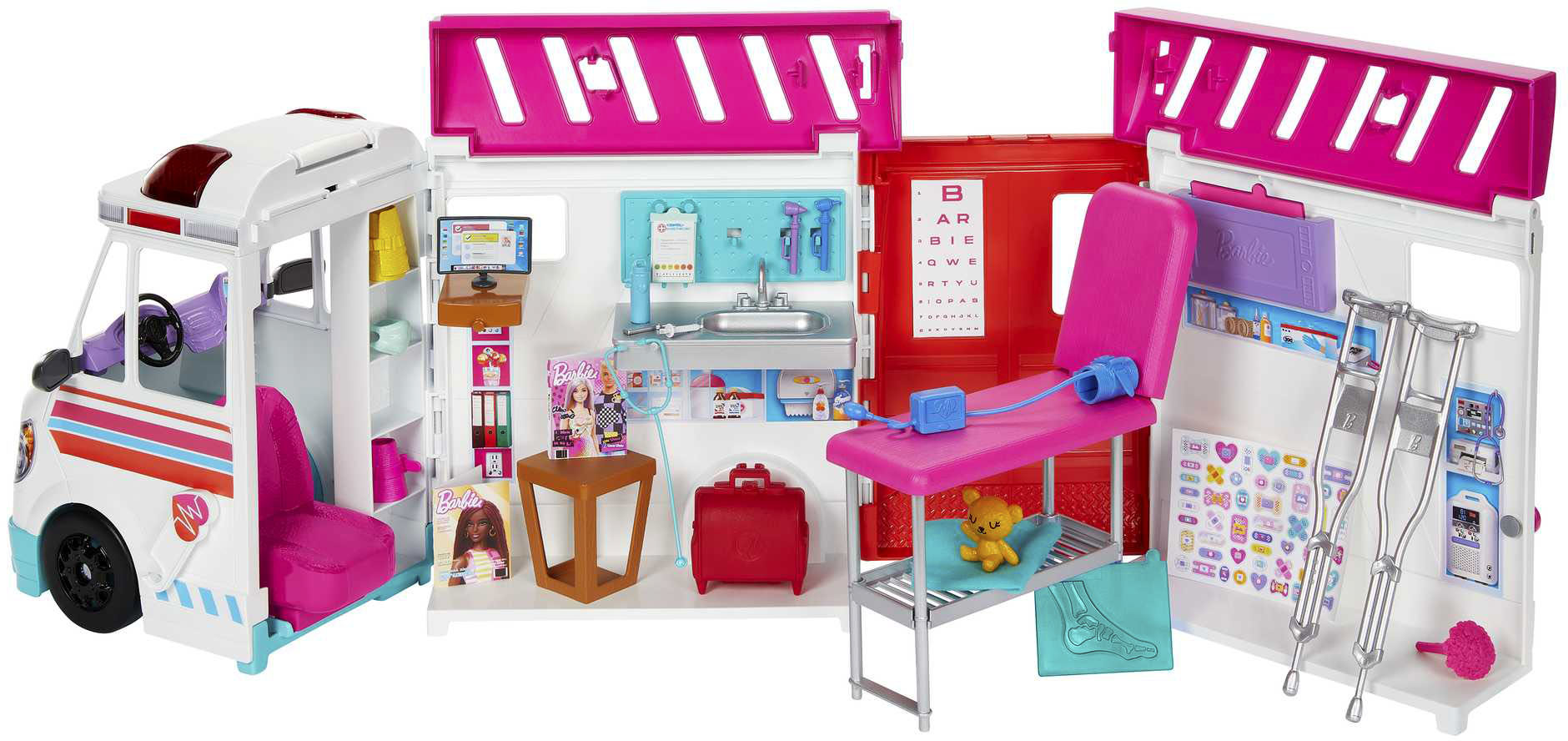 Puppen Fahrzeug »Krankenwagen 2-in-1 Spielset«, mit Licht und Geräuschen