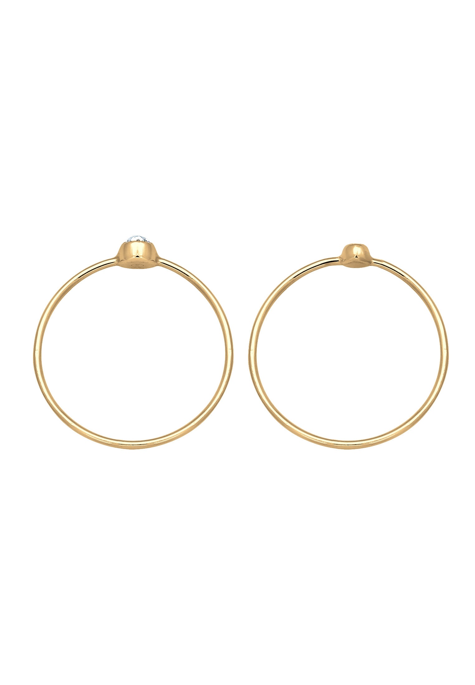 Elli Ring-Set »Ring Solitär Kristalle (2 tlg) 925 Silber«