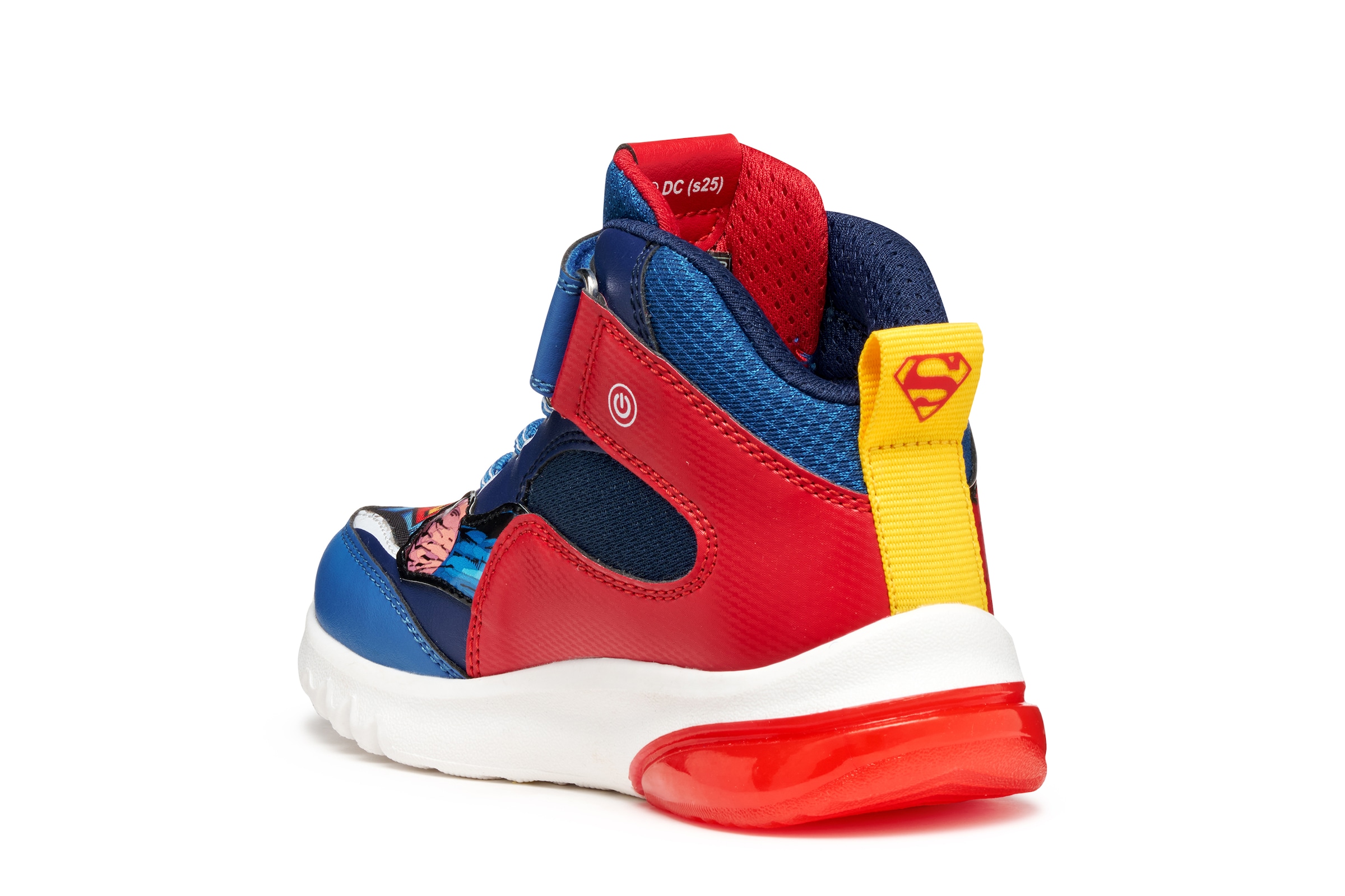 Geox Sneaker »J CIBERDRON BOY Superman Blinkschuh«  Schnürboots, Blinkschuh mit cooler Blinkfunktion