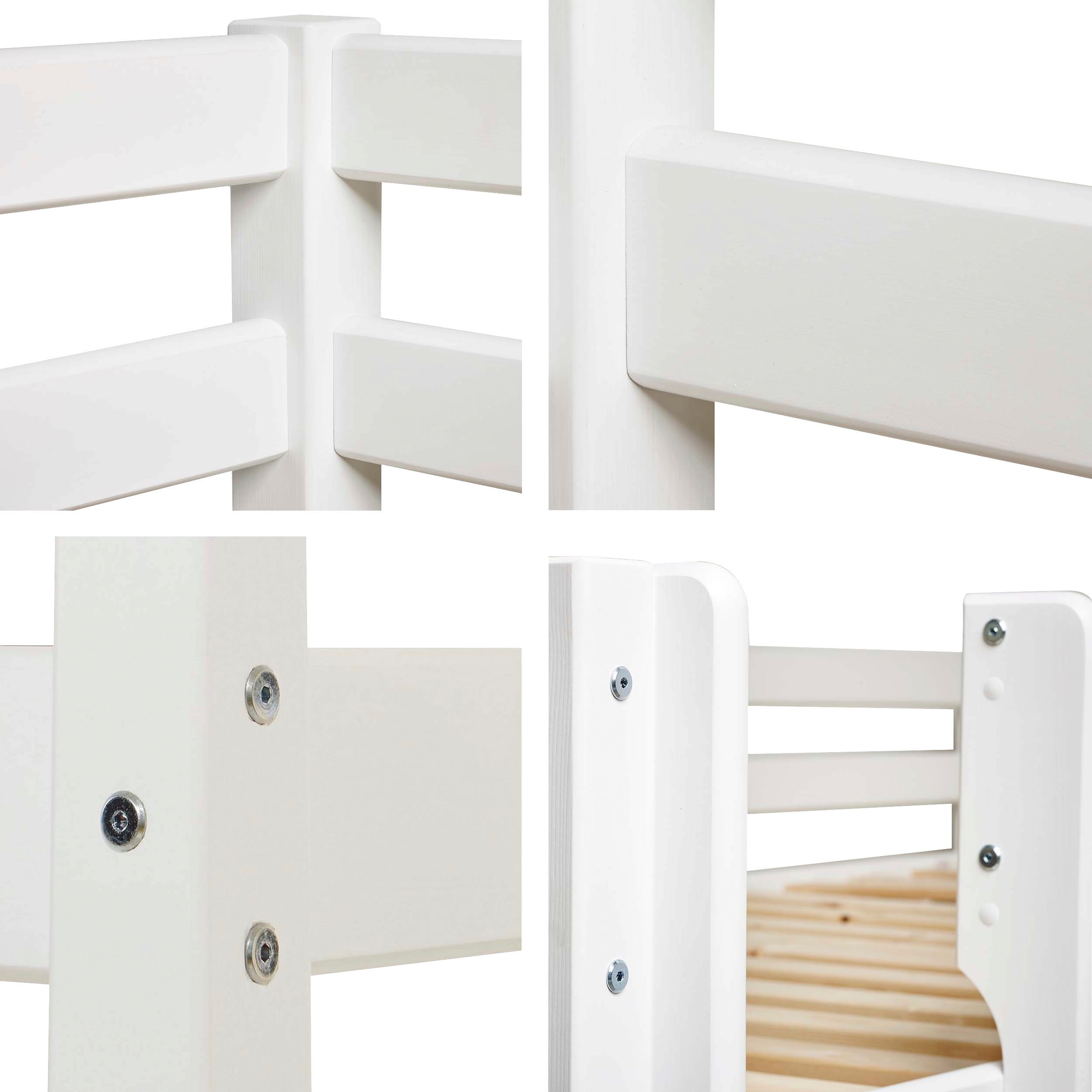 Hoppekids Etagenbett »ECO Comfort Kinderbett 90x200 oder 70x160 aus Massivholz in 4 Farben« TÜV, FSC und Nordisches Umweltzeichen – wahlweise mit Matratzen