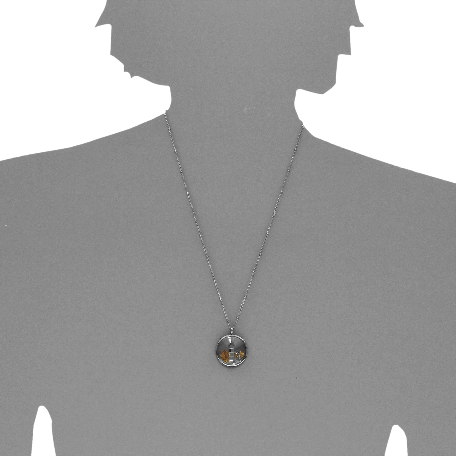 OSTSEE-SCHMUCK Kette mit Anhänger »- Leuchtturm 23 mm - Edelstahl - ohne Stein«