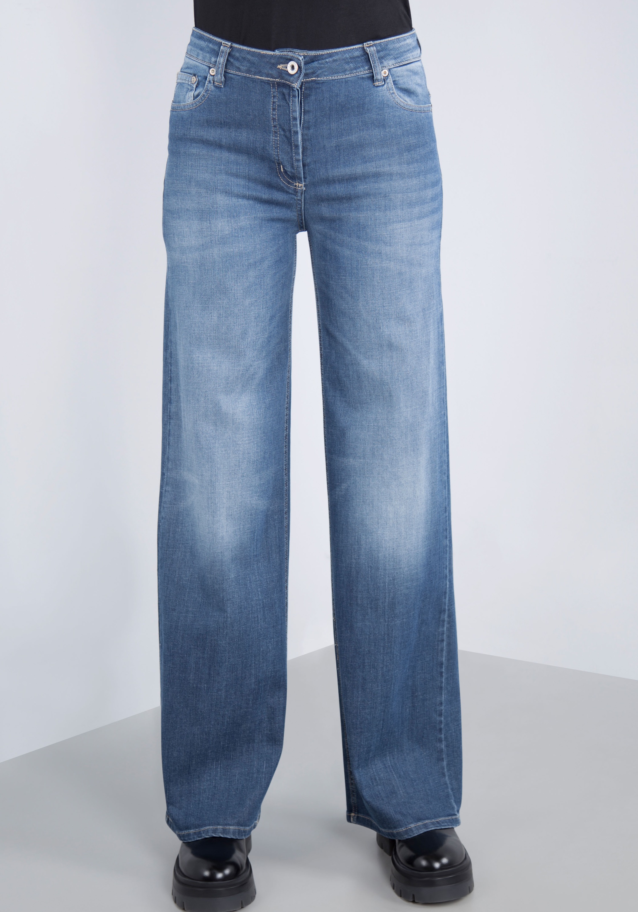 Please Jeans 5-Pocket-Jeans, mit weitem Bein