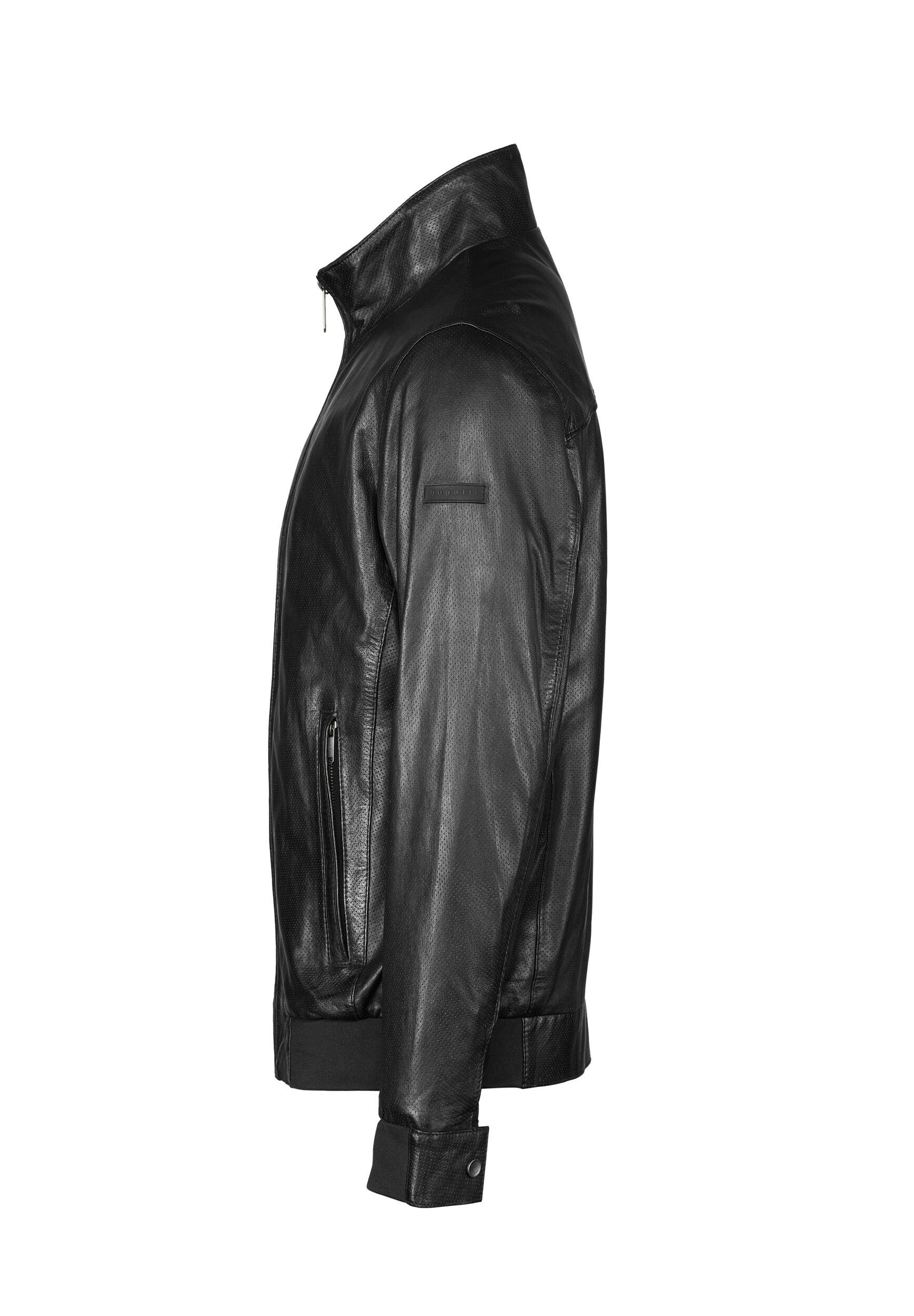 bugatti Lederjacke »BUGIACOMO« ohne Kapuze mit Reißverschlusstaschen