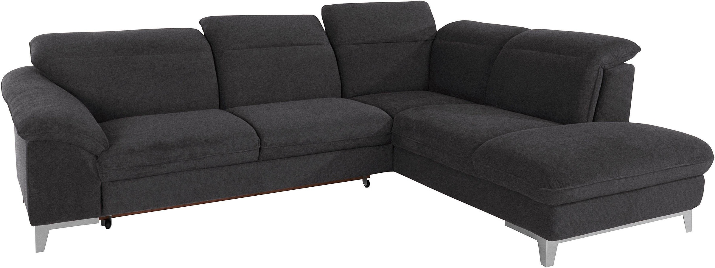 COTTA Polstergarnitur »Teresa L-Form«, (Set), Set bestehend aus: Ecksofa mit Kopfteilverstellung & Hocker