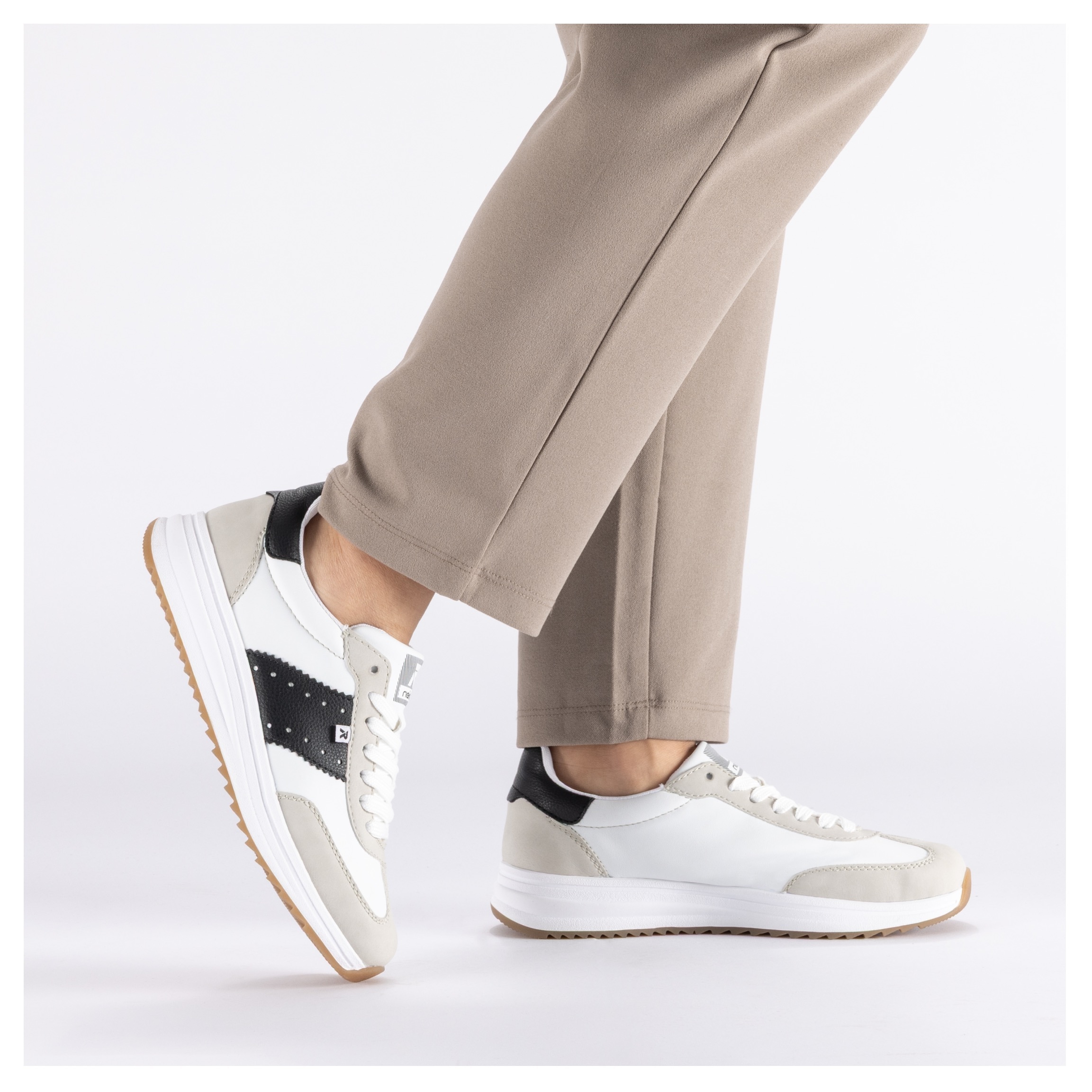 Rieker Sneaker  Schnürschuh, Halbschuh, Freizeitsneaker mit Kontrastbesätze
