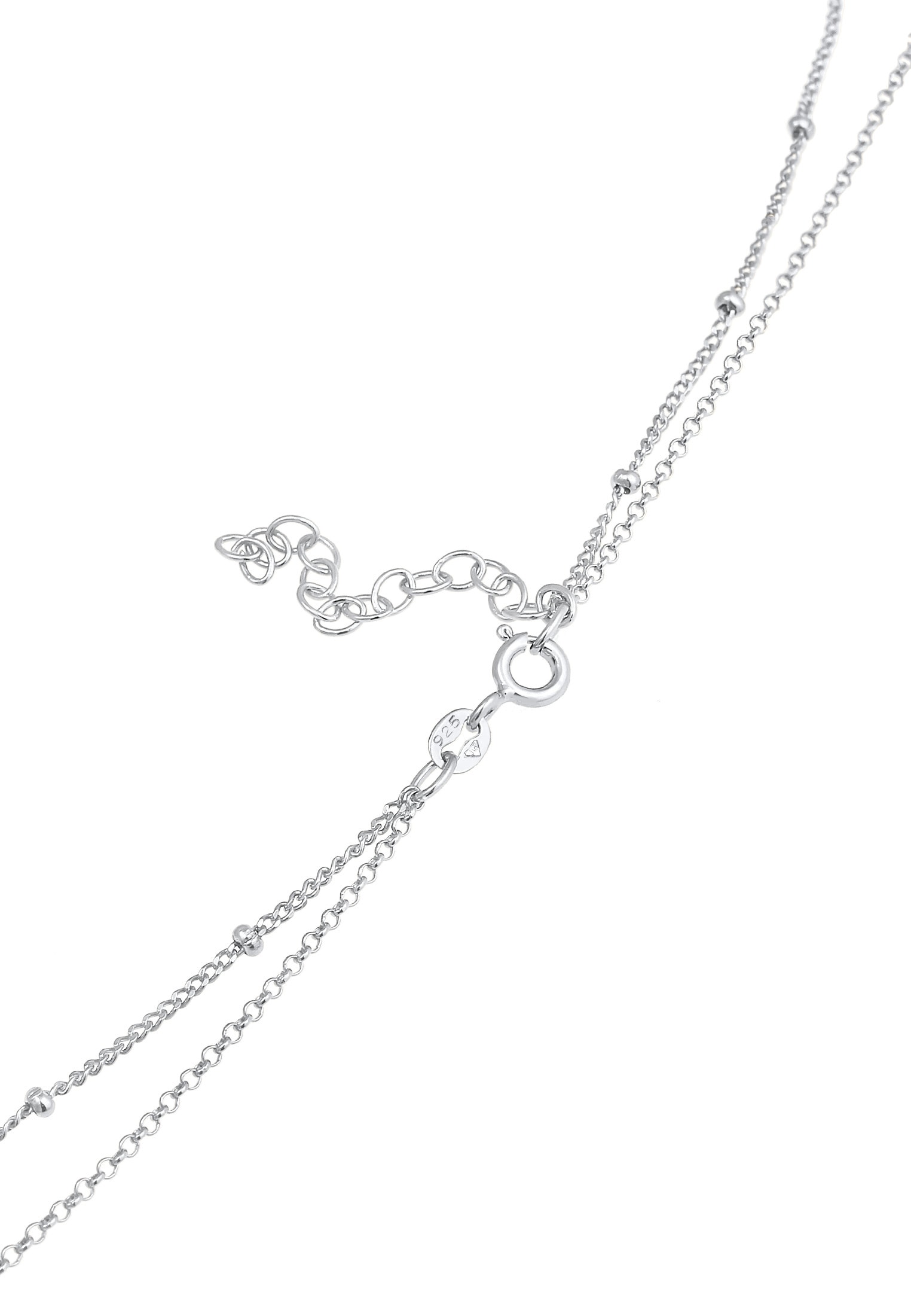 Elli Silberkette »Halskette Layer Rosa Quarz Kugeln Beads 925 Silber«