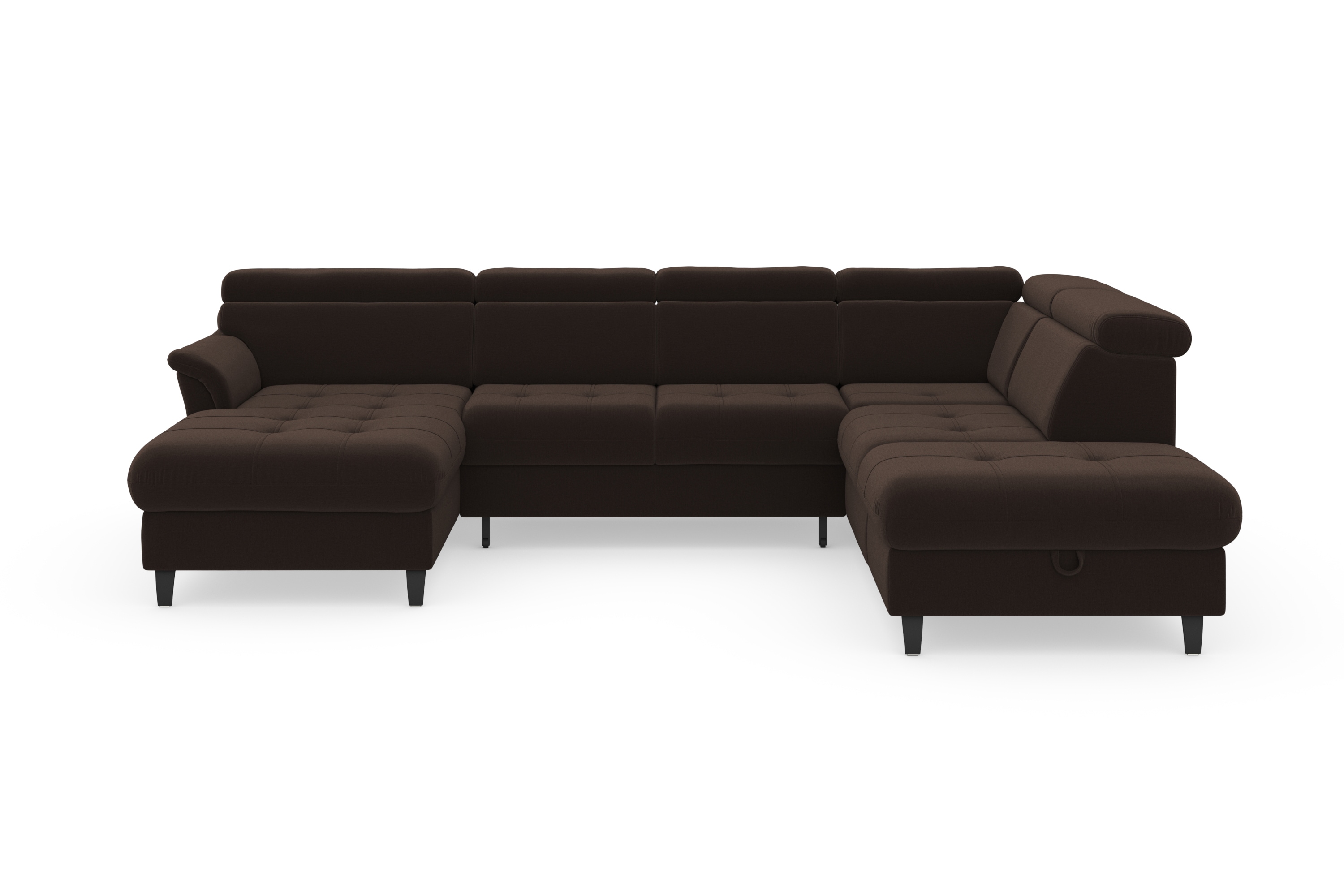sit&more Wohnlandschaft "Marano U-Form" inklusive Kopfteilverstellung, optional Schlaffunktion & Bettkasten