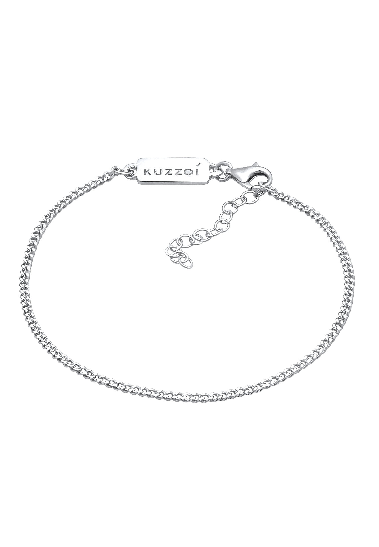 Kuzzoi Armkette »Armband Herren Basic Panzerkette Fein 925 Silber«