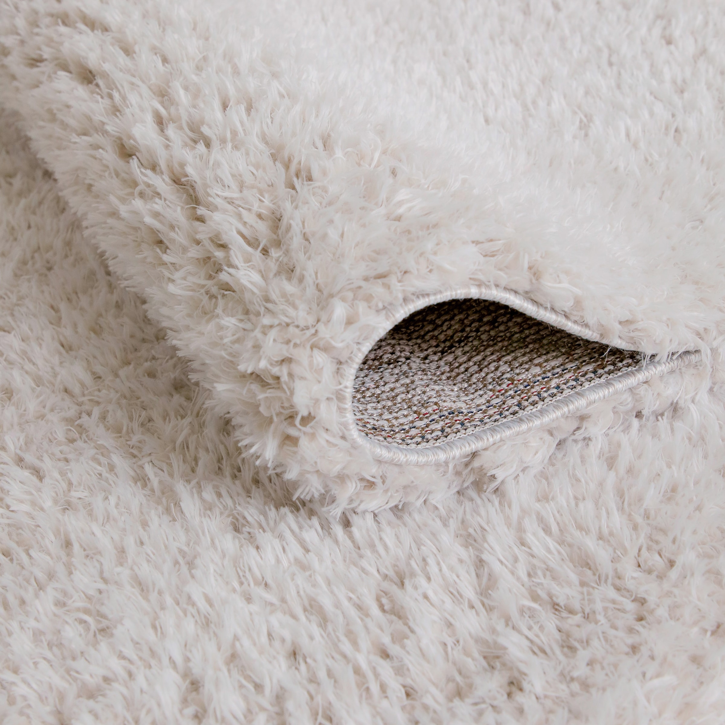 OTTO home Hochflor-Teppich »Josetta« rund 50 mm Höhe Langflor, Shaggy, dichter weicher Hochflor, uni farben, Wohnzimmer