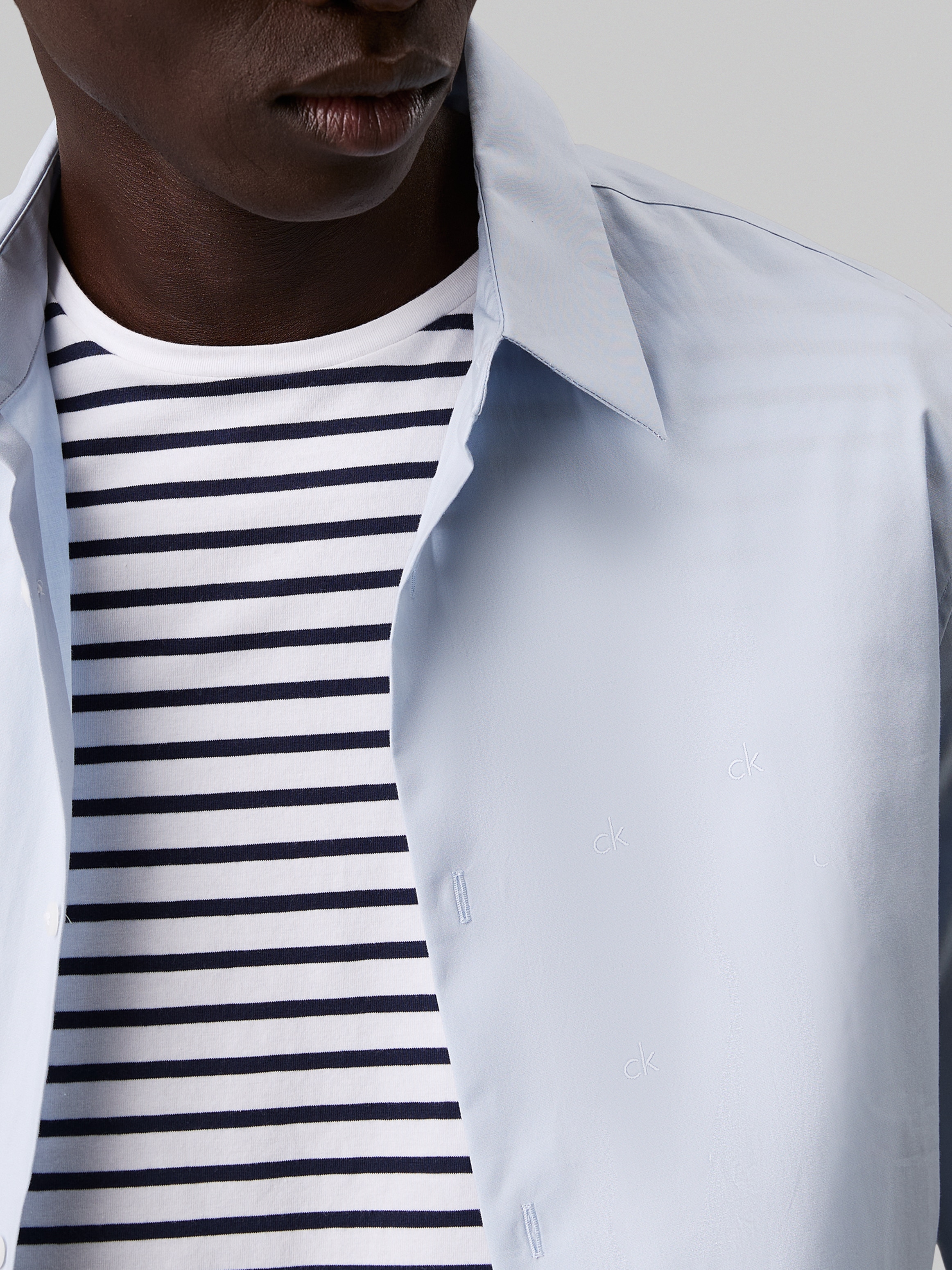 Calvin Klein Langarmhemd »LONG SLEEVE SOLID STRETCH SLIM SHIRT«, in Unifarbe