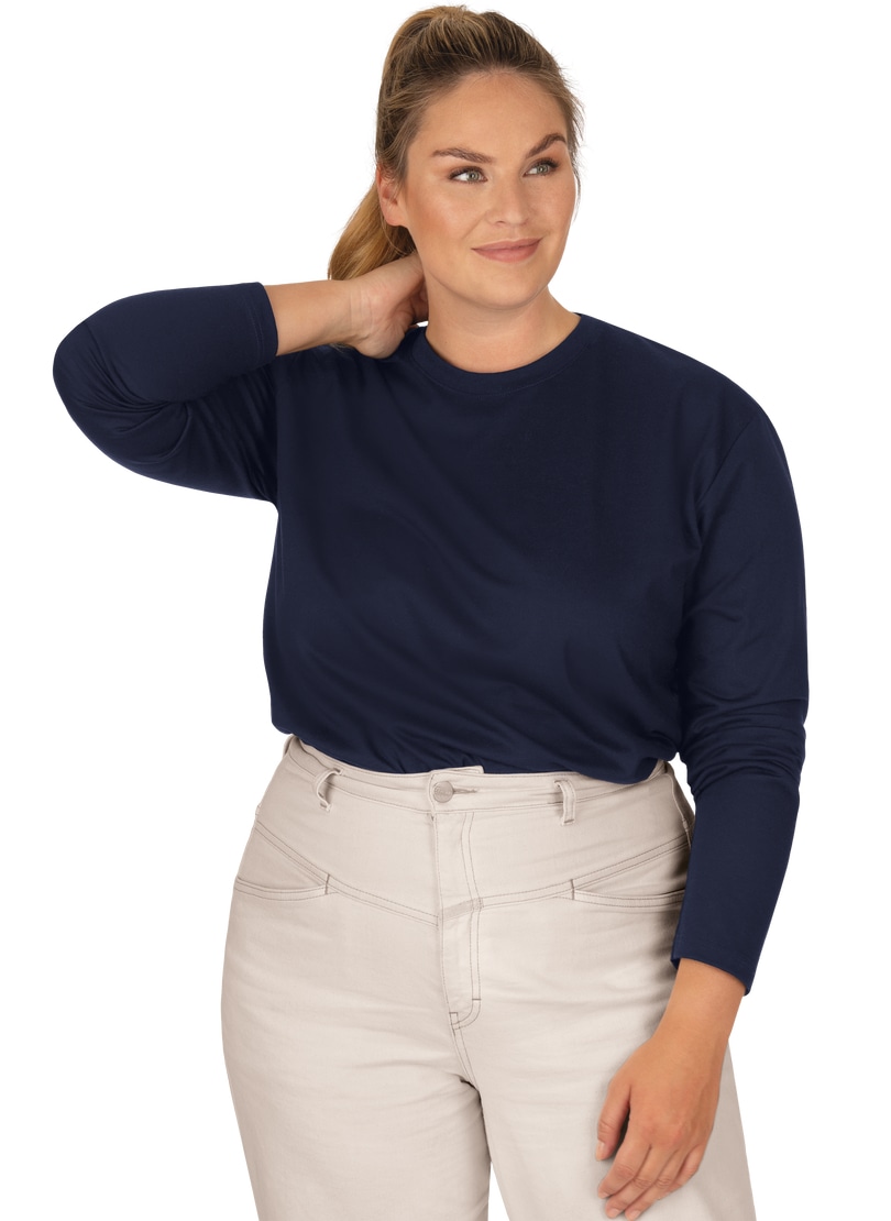 Trigema T-Shirt »TRIGEMA Langarmshirt aus 100% Baumwolle«, (1 tlg.)