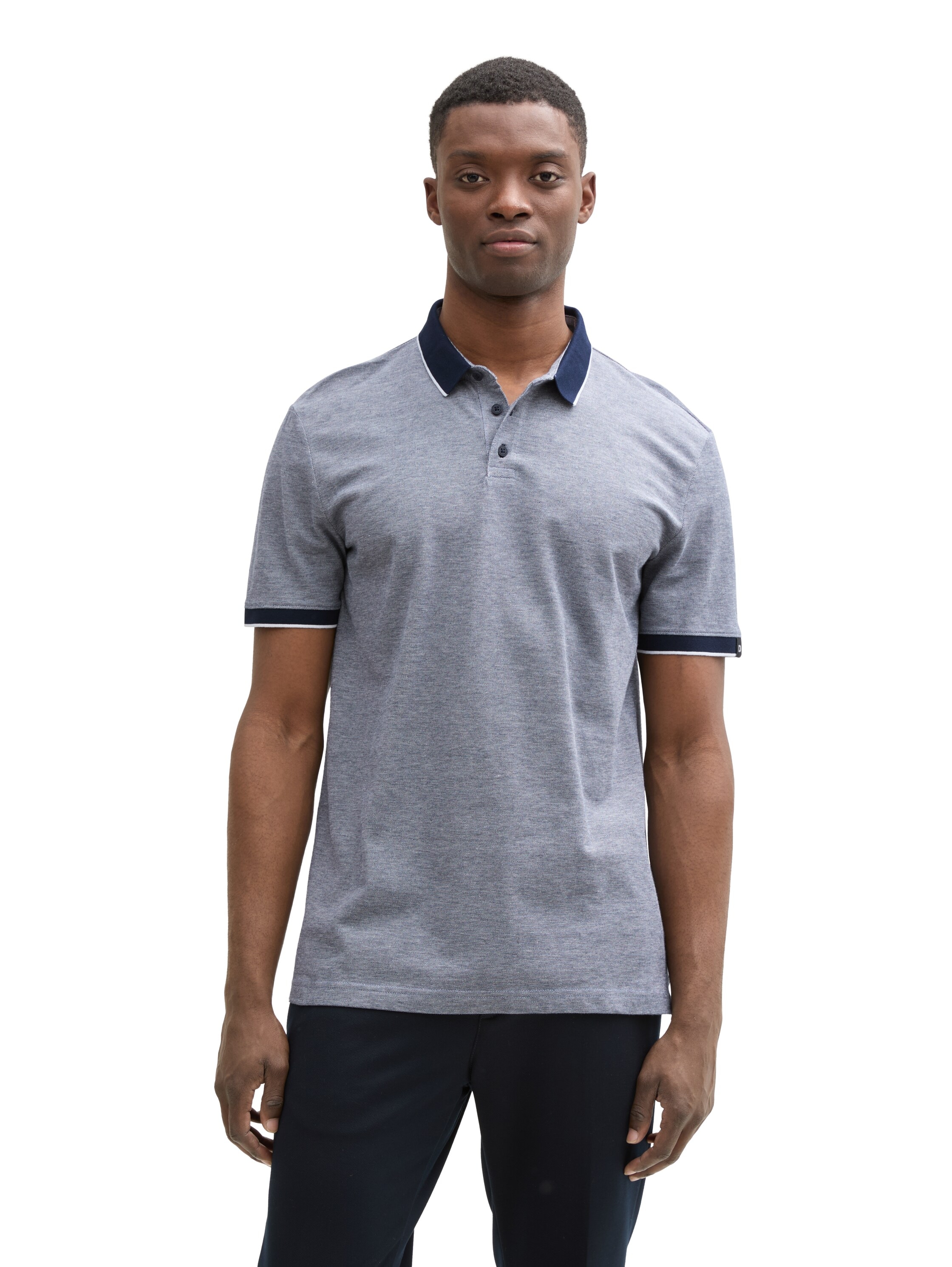 TOM TAILOR Denim Poloshirt, mit Kontrastdetails