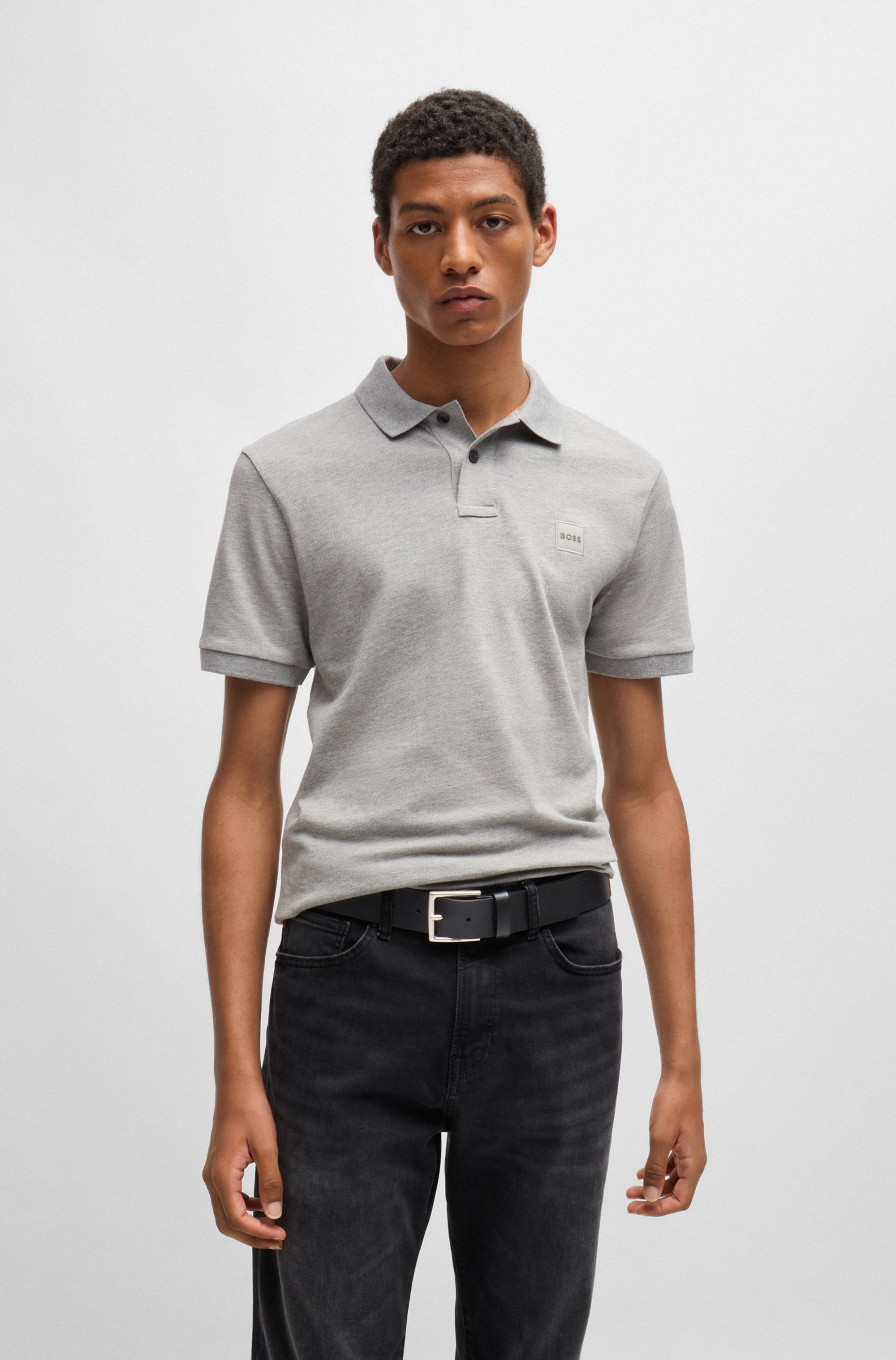 BOSS Ledergürtel »Rummi_Sz40« aus italienischem Leder mit Metall-Details in Antik-Optik