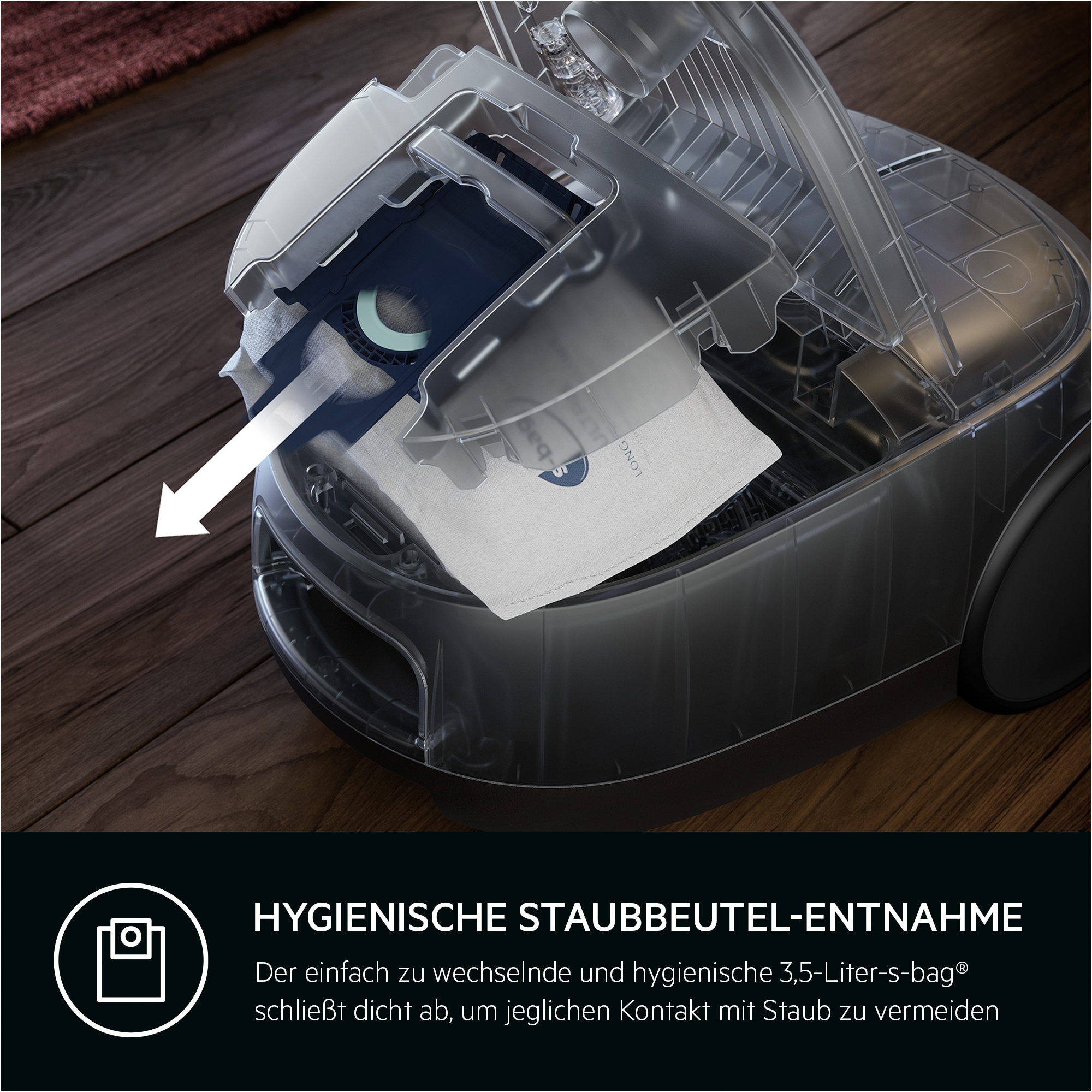 AEG Bodenstaubsauger »CLEAN 6000, hohe Saugleistung,«, 850 W, mit Beutel, inkl. Zusatzdüsen, 65 % Recyclingkunststoff
