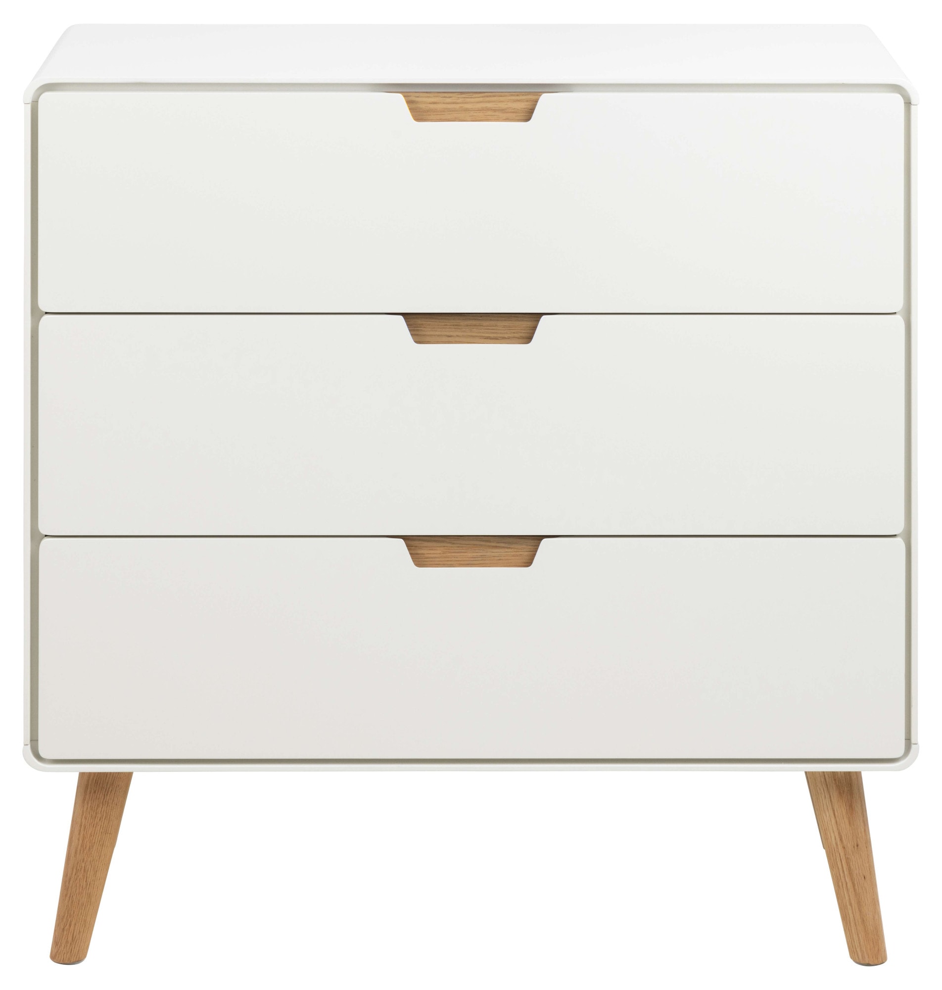 ACTONA GROUP Sideboard »Lowell«, 3 Schubladen mit Dämpfung, nordischer Stil, Weiß, B: 80 cm