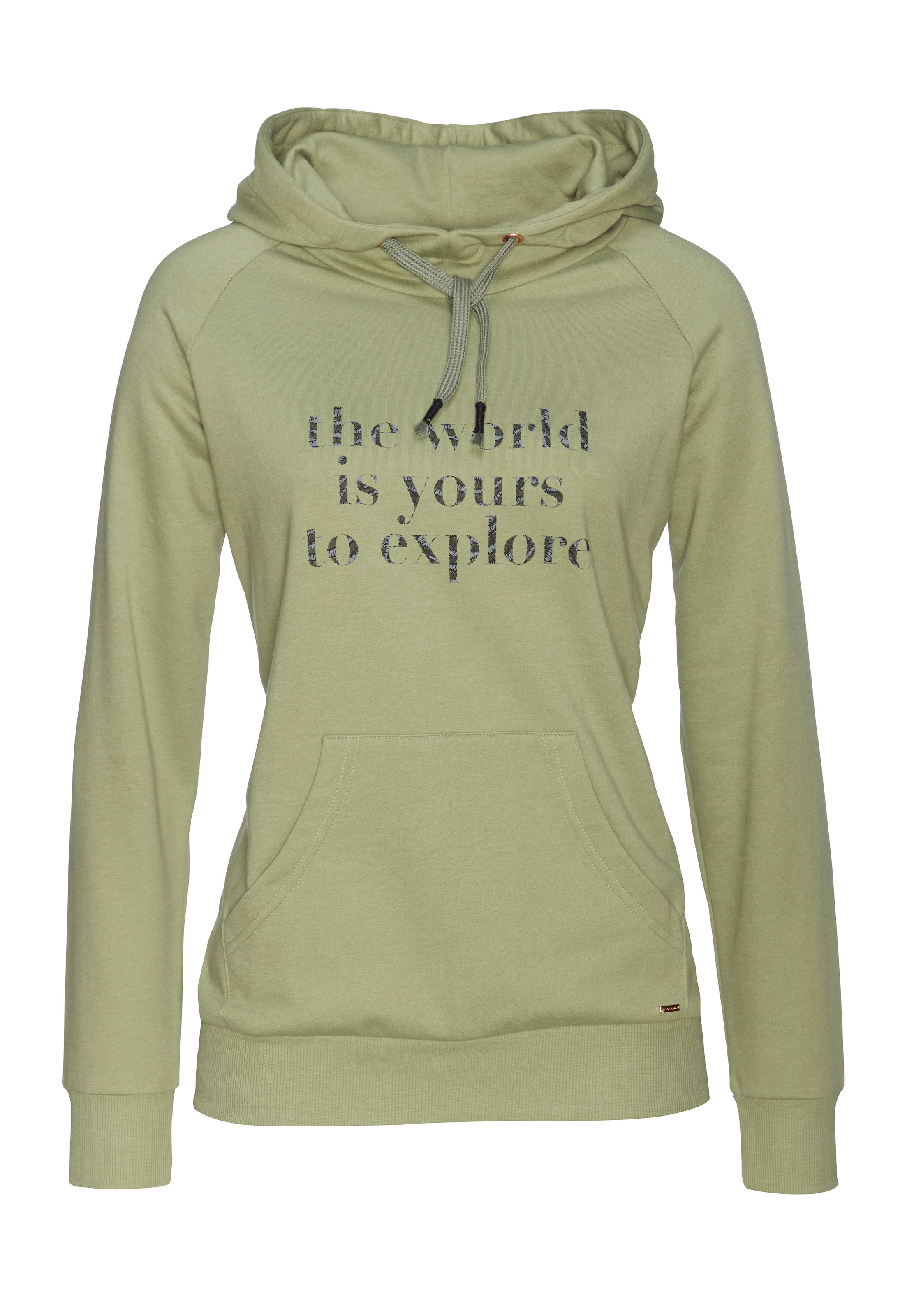 LASCANA Hoodie, mit Statement Druck, Loungewear