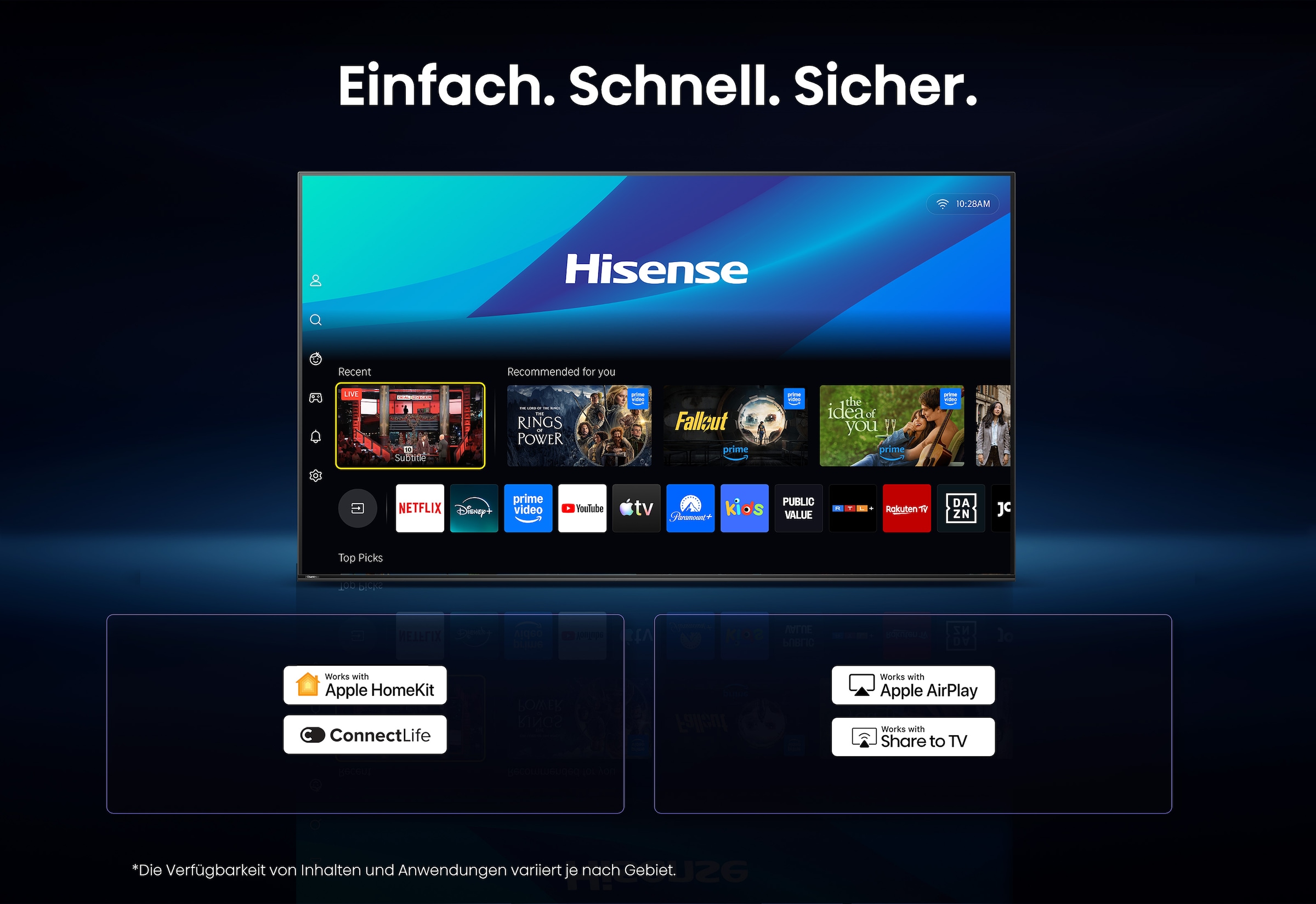 Hisense LED-Fernseher »32E4DS« 80 cm/32 ″ HD Smart-TV