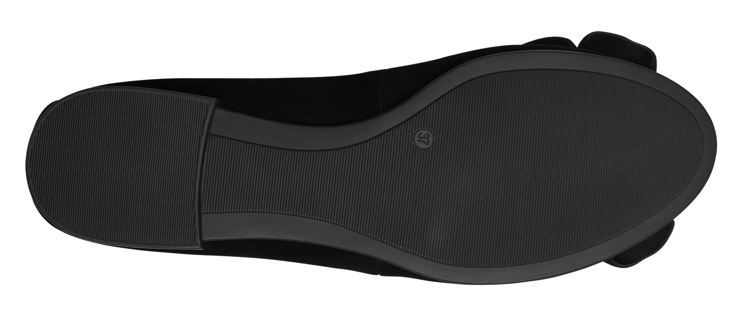 Tamaris Ballerina, Blockabsatz, Businessschuh, Schlupfschuh hat eine schmale Form