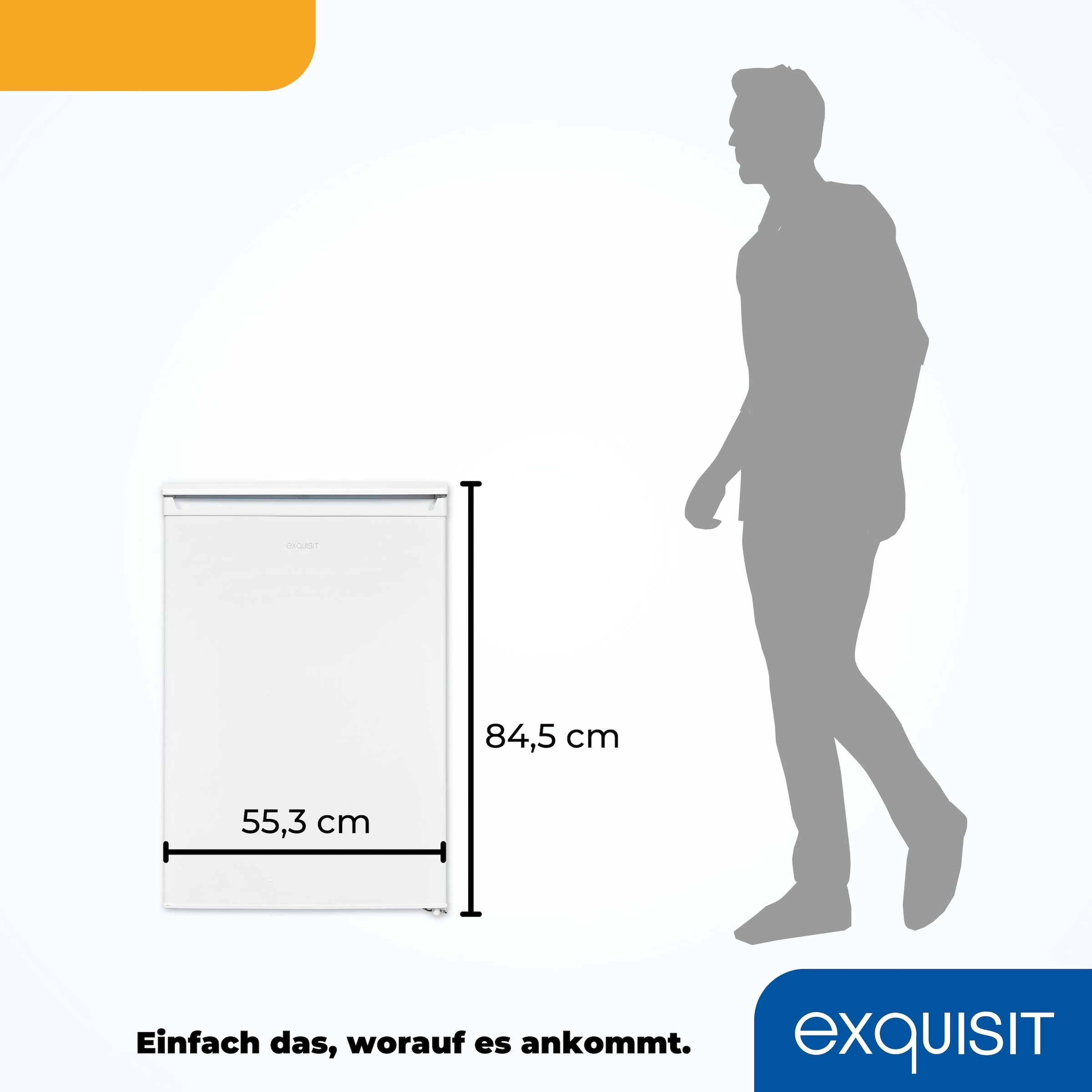exquisit Gefrierschrank »GS80-030E weiss«, 84,5 cm hoch, 55,3 cm breit, Türanschlag wechselbar